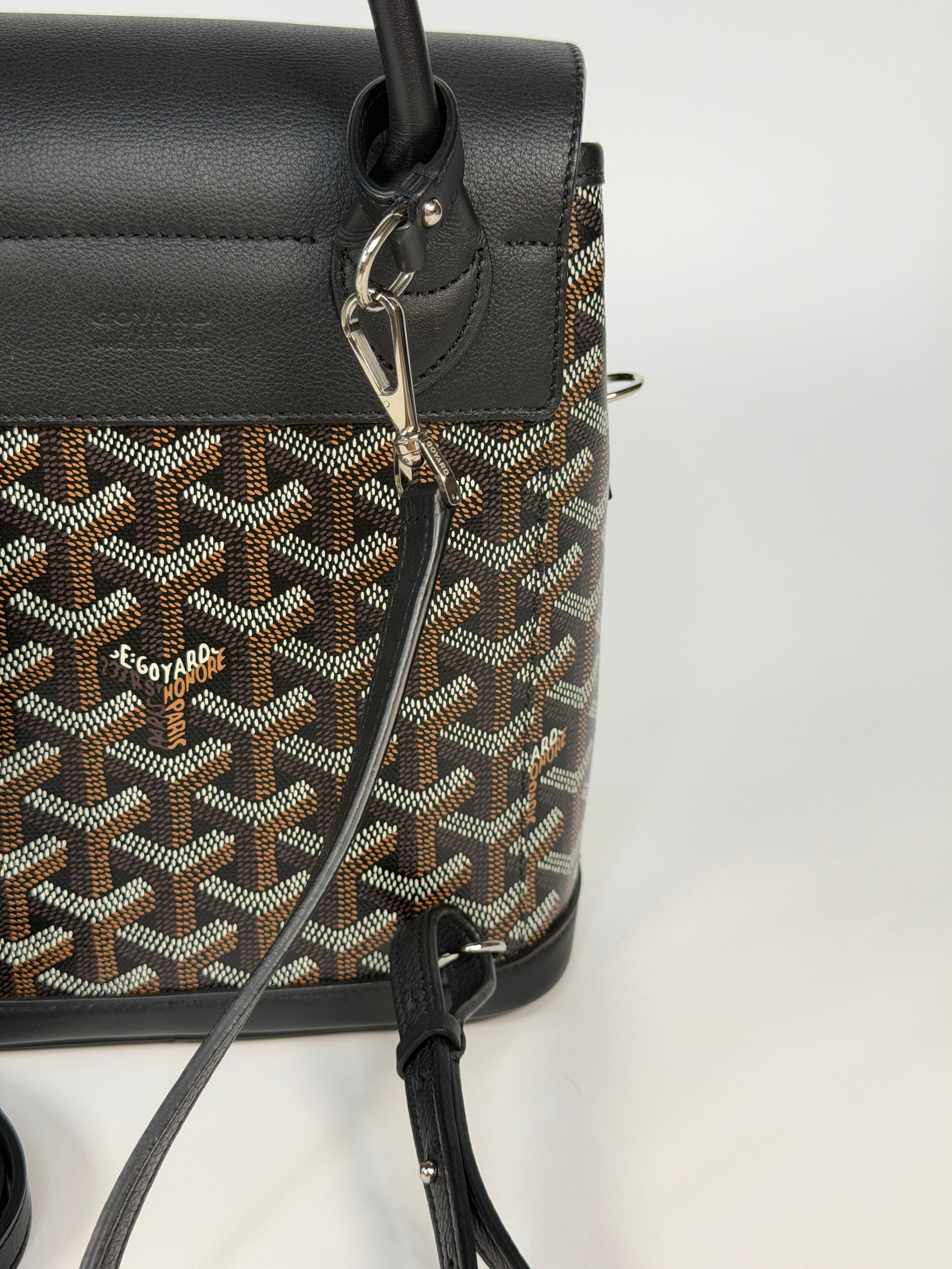 Goyard Mini Alpin Black Canvas, excellent condition pre loved condition. Verified by Luxe Cheshire. Insured next day delivery