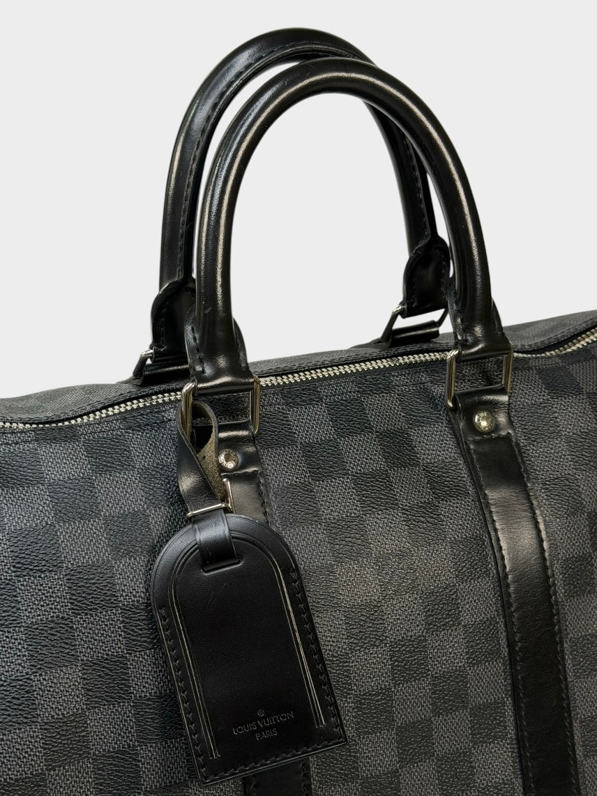 Louis Vuitton Keepall Bandouliere 45 In Damier Graphite Canvas. 100% authentic and preloved in excellent condition