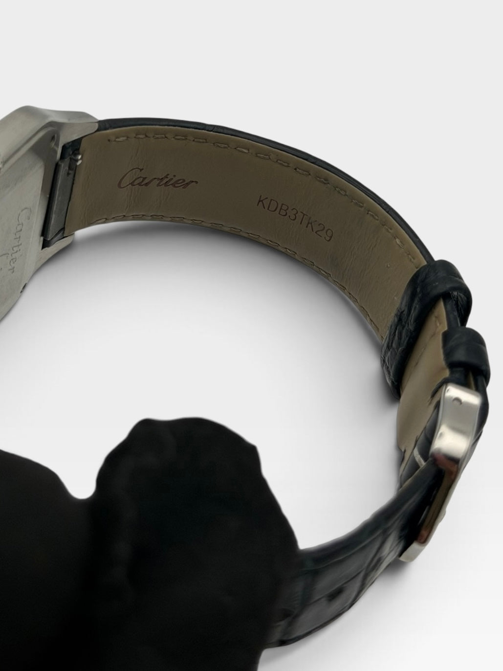 Cartier Large Santos Dumont Watch In Stainless Steel. 100% authentic and preloved in excellent condition