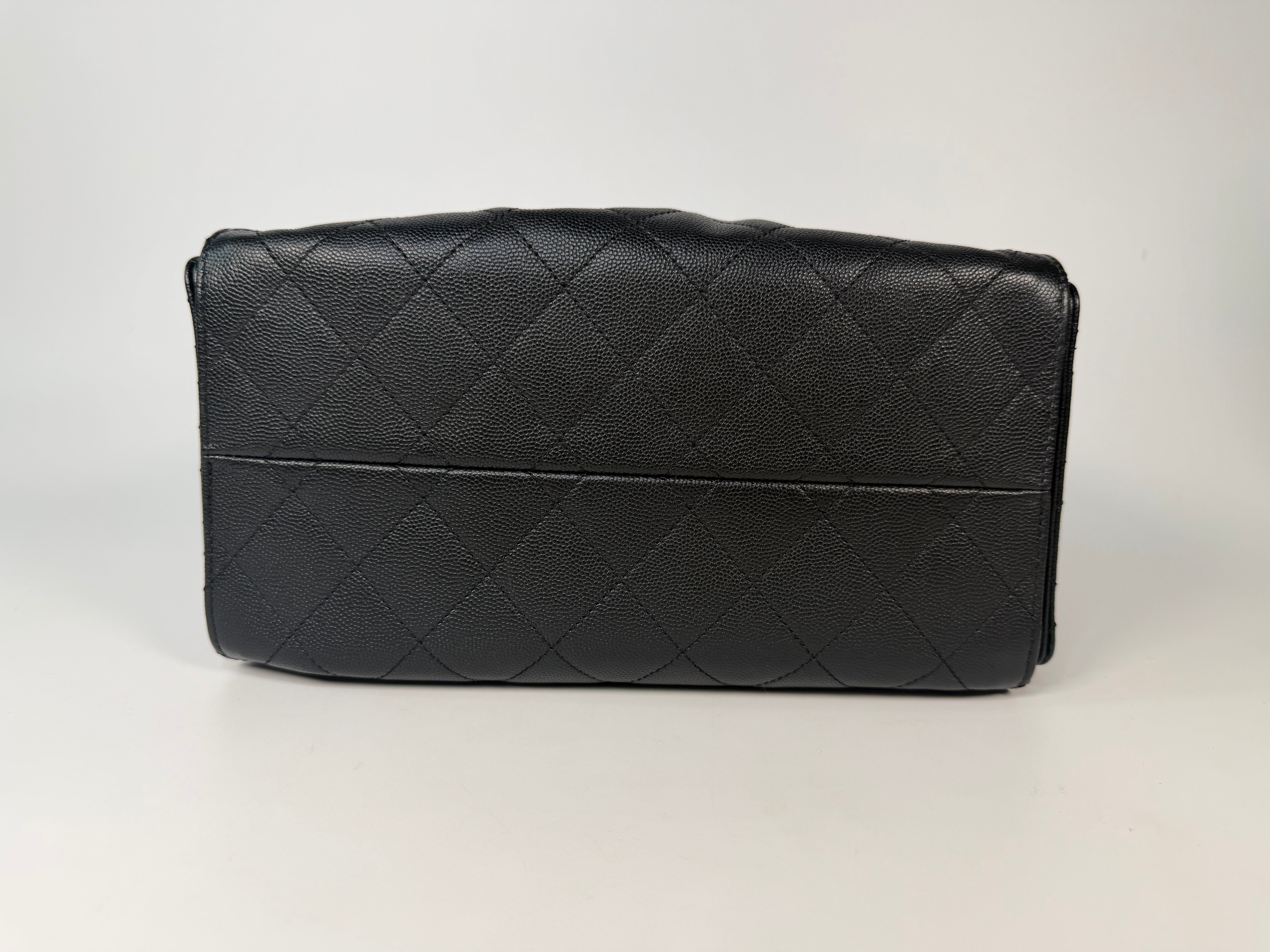 Chanel 25 Small In Black Caviar Leather With Gold Hardware in excellent condition 100% authentic and preloved