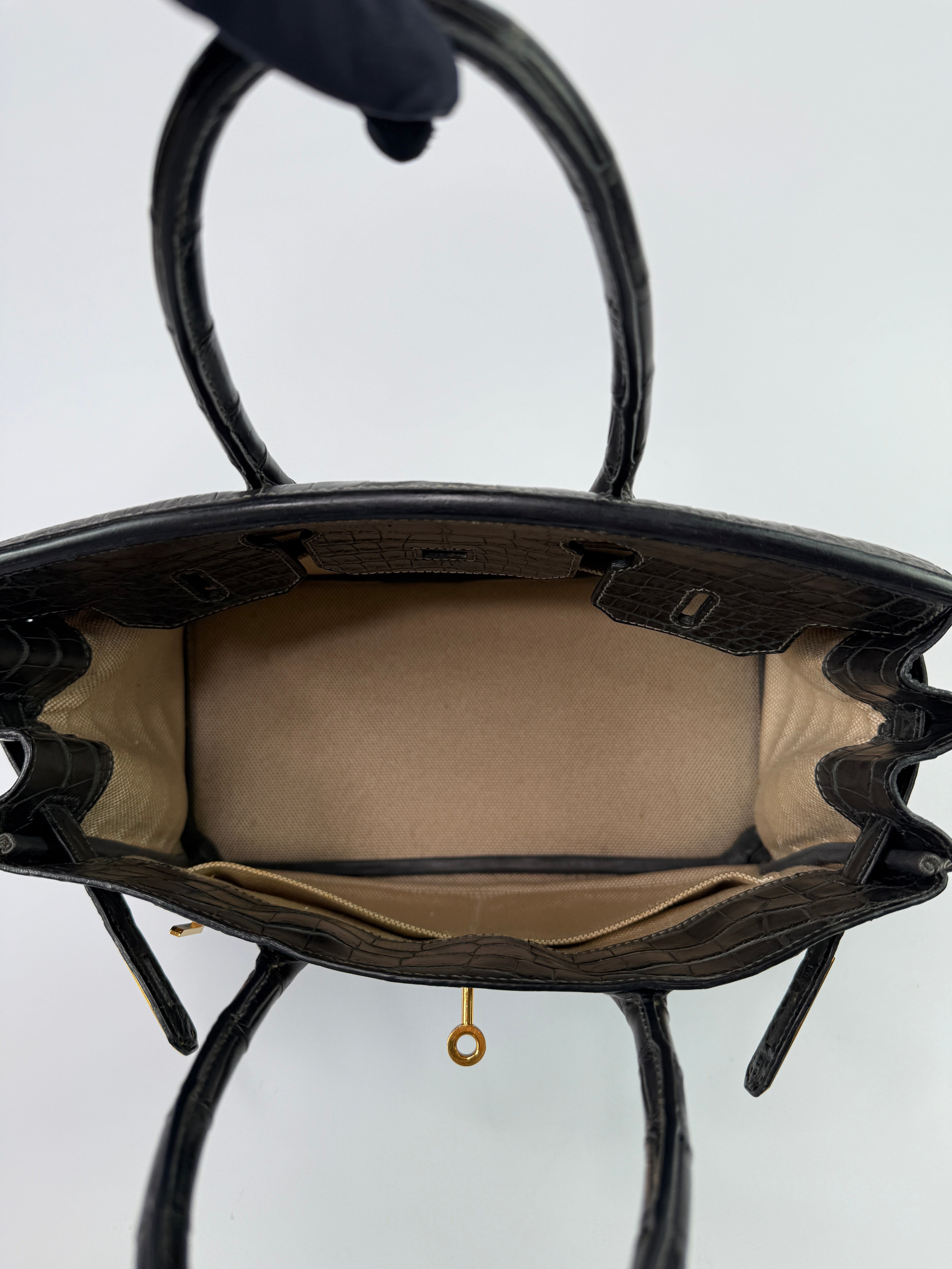 Hermès Birkin 30 In Matte Graphite Crocodile With GHW