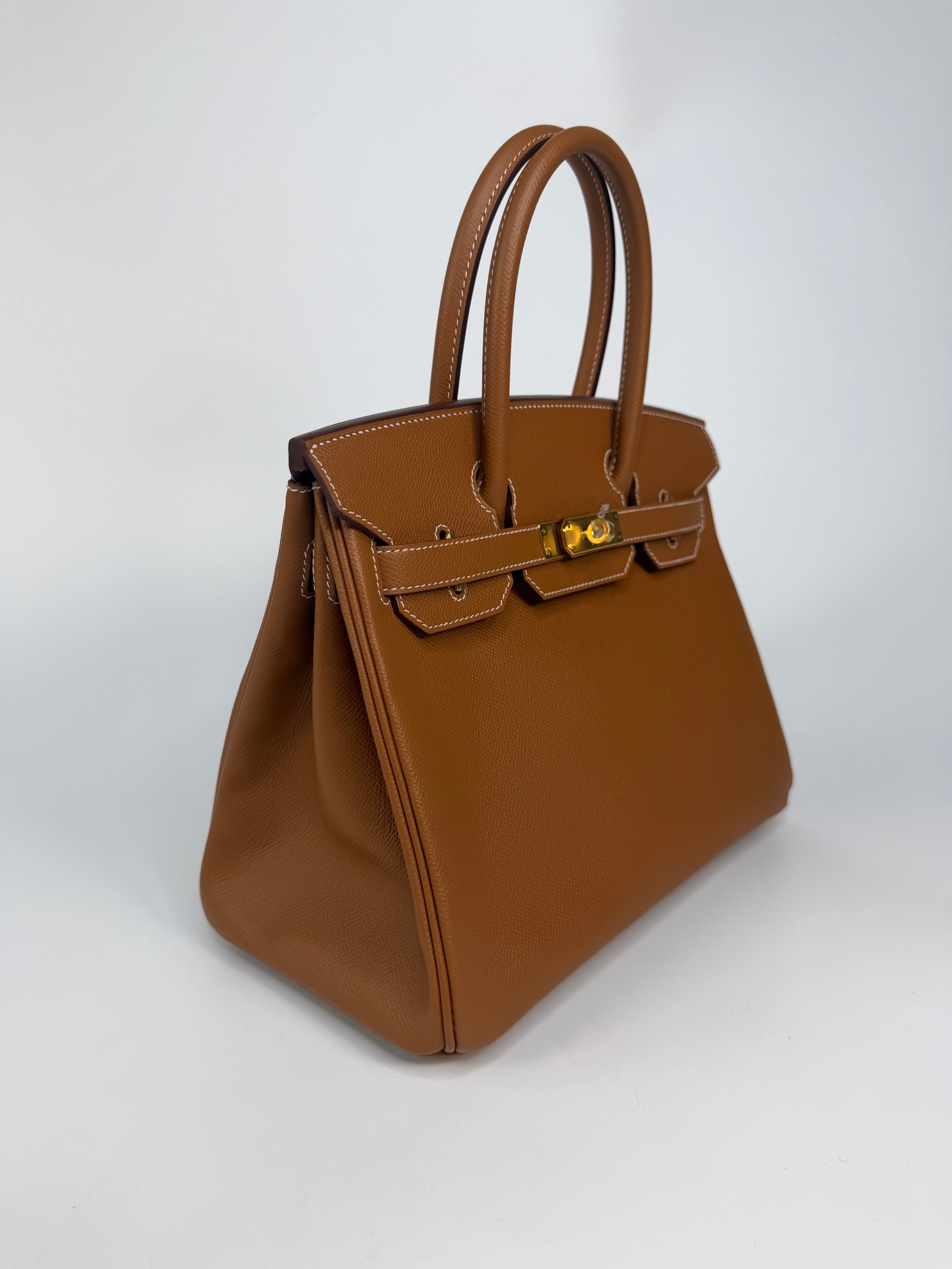 Hermès Birkin 30 In Gold Epsom Leather With Gold Hardware. Authentic and preloved in excellent condition.