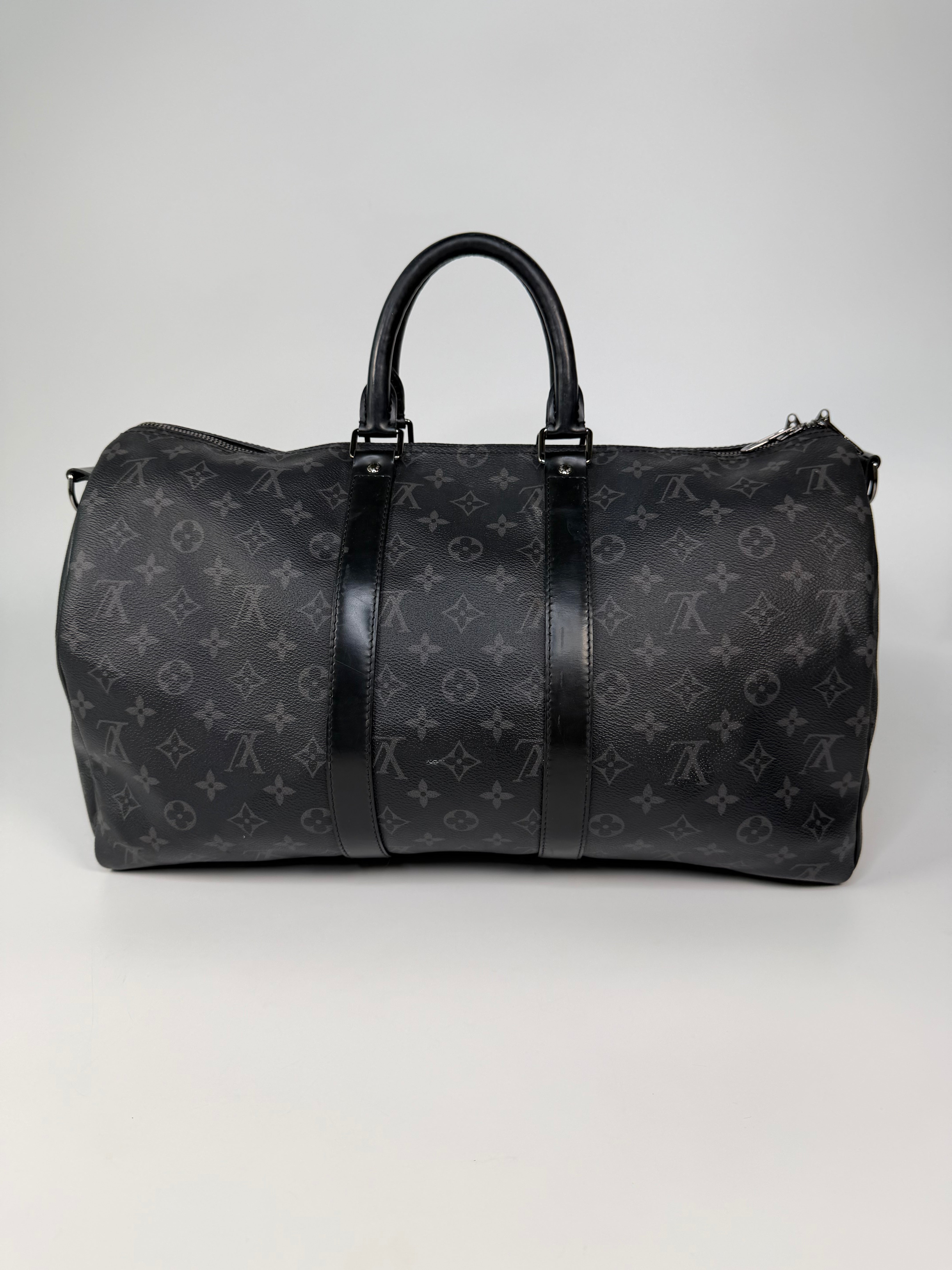 Louis Vuitton Keepall Bandouliere 45 Monogram Eclipse Canvas. 100% authentic and preloved in excellent condition.