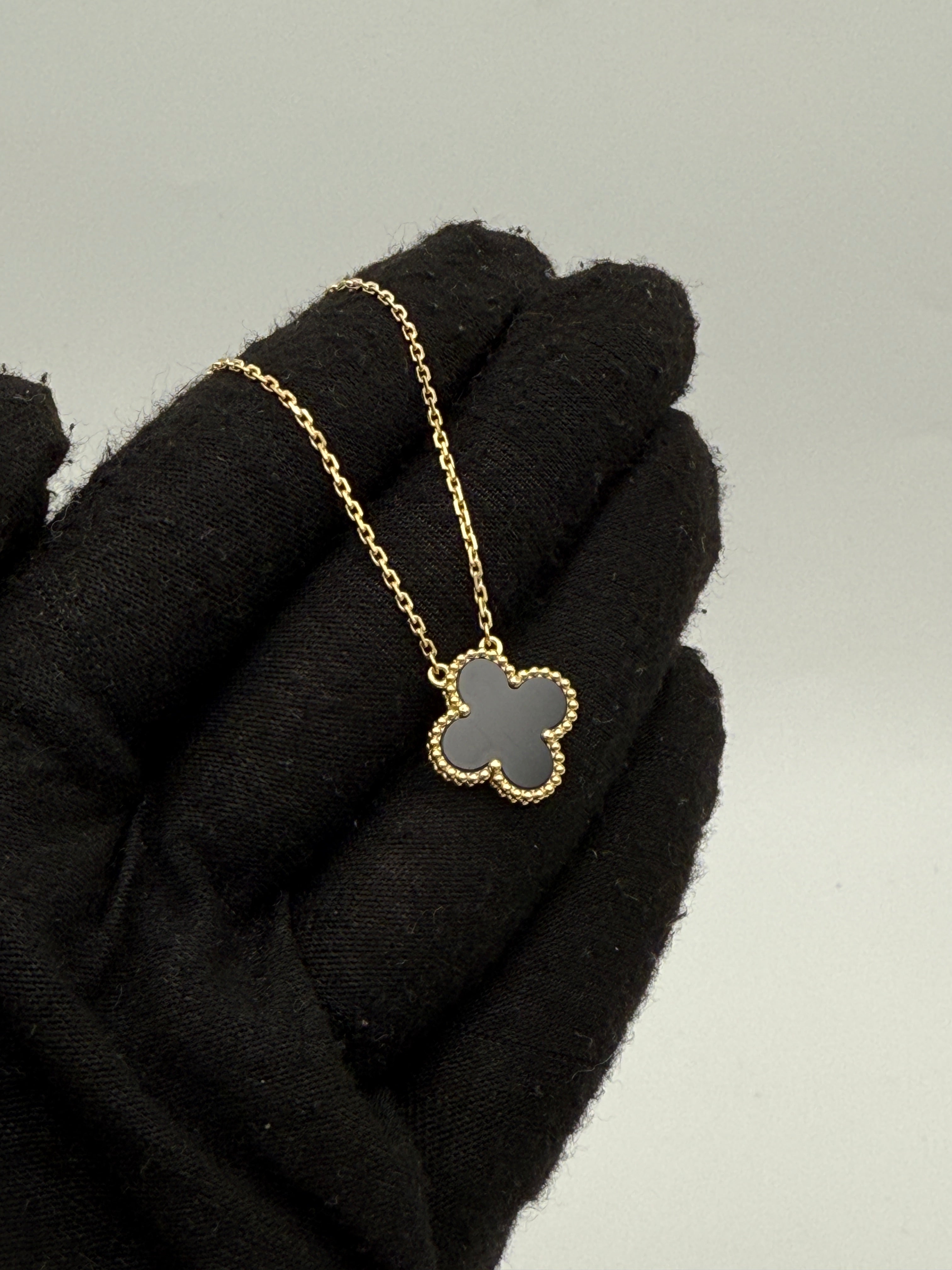 Van Cleef & Arpels Vintage Alhambra Onyx Pendant