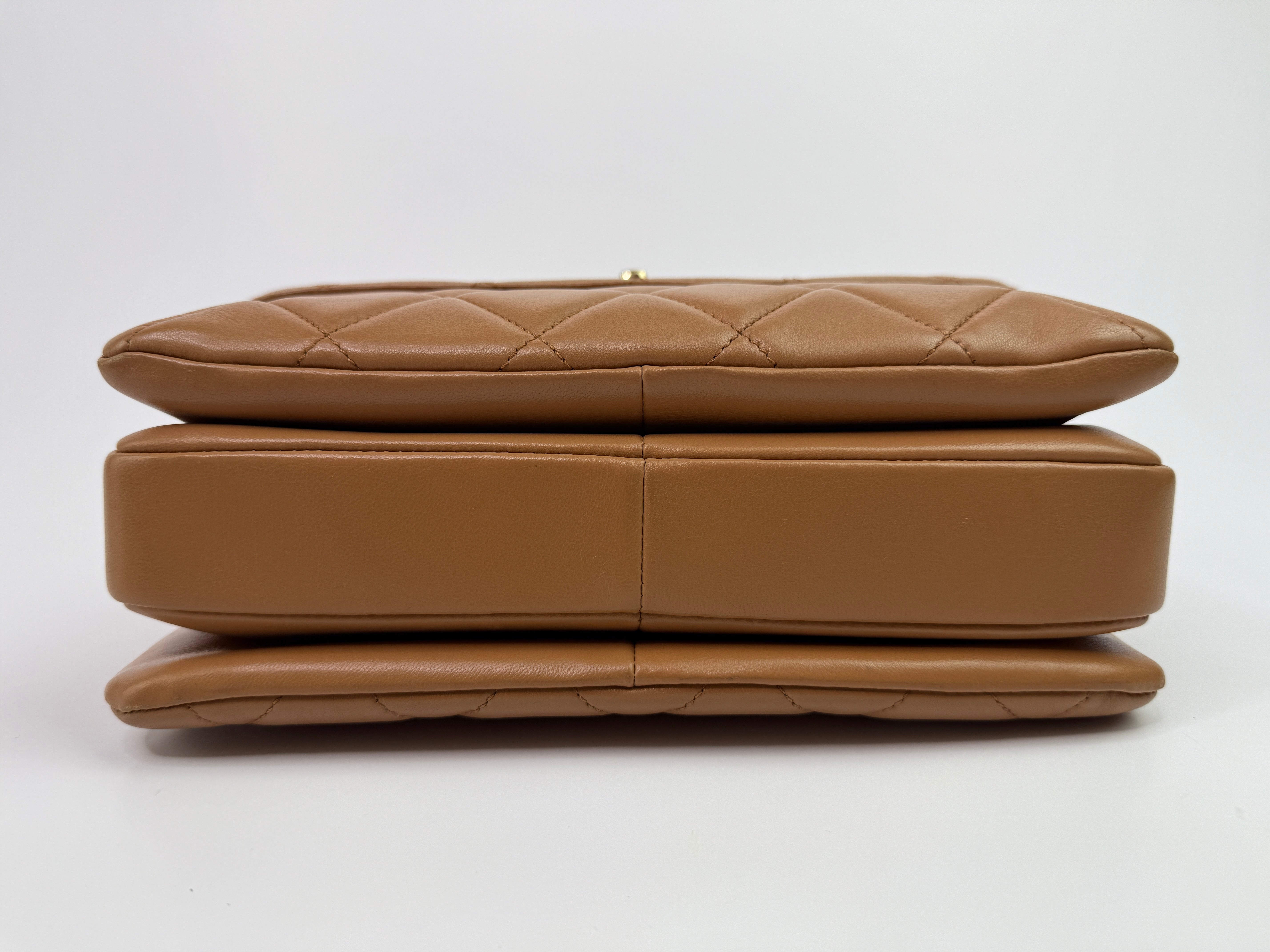Chanel Caramel Small Trendy In Lambskin Leather