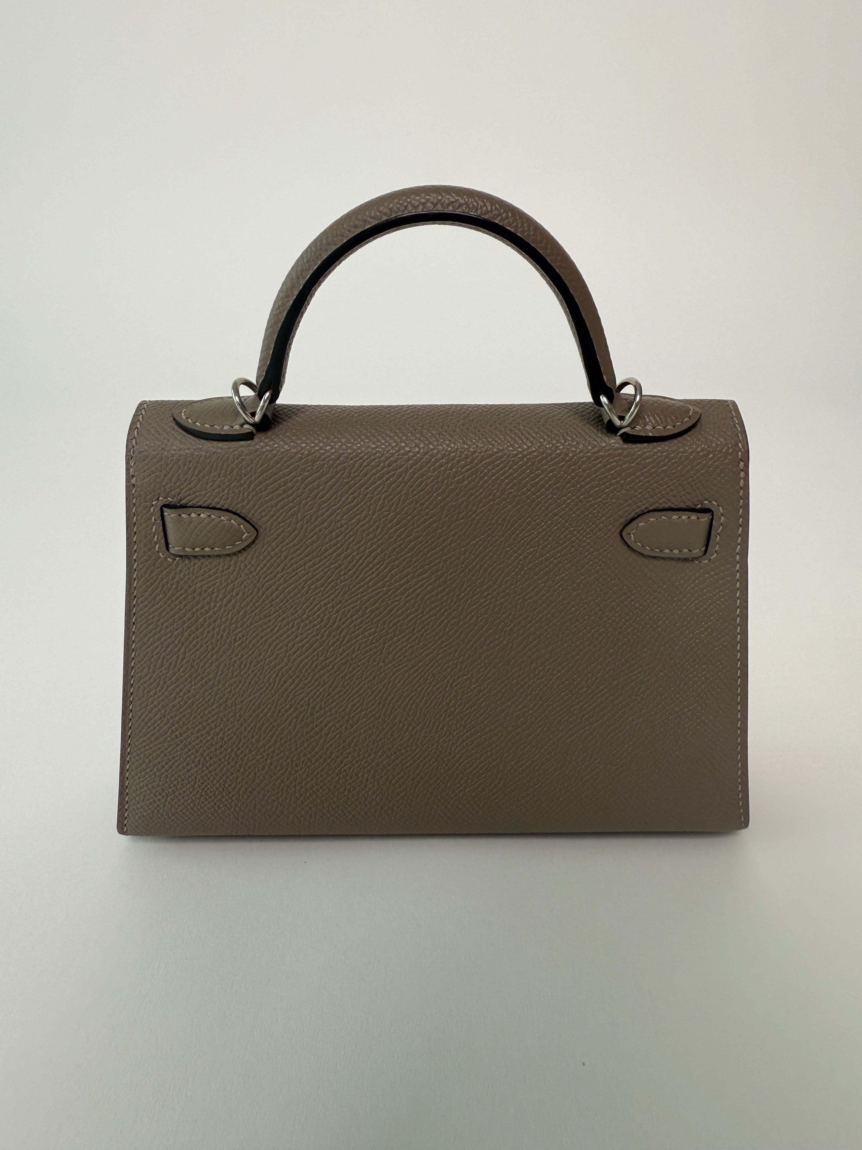 Hermés Mini Kelly Gris Asphalt In Epsom Leather