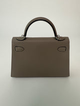 Hermés Mini Kelly Gris Asphalt In Epsom Leather With PHW