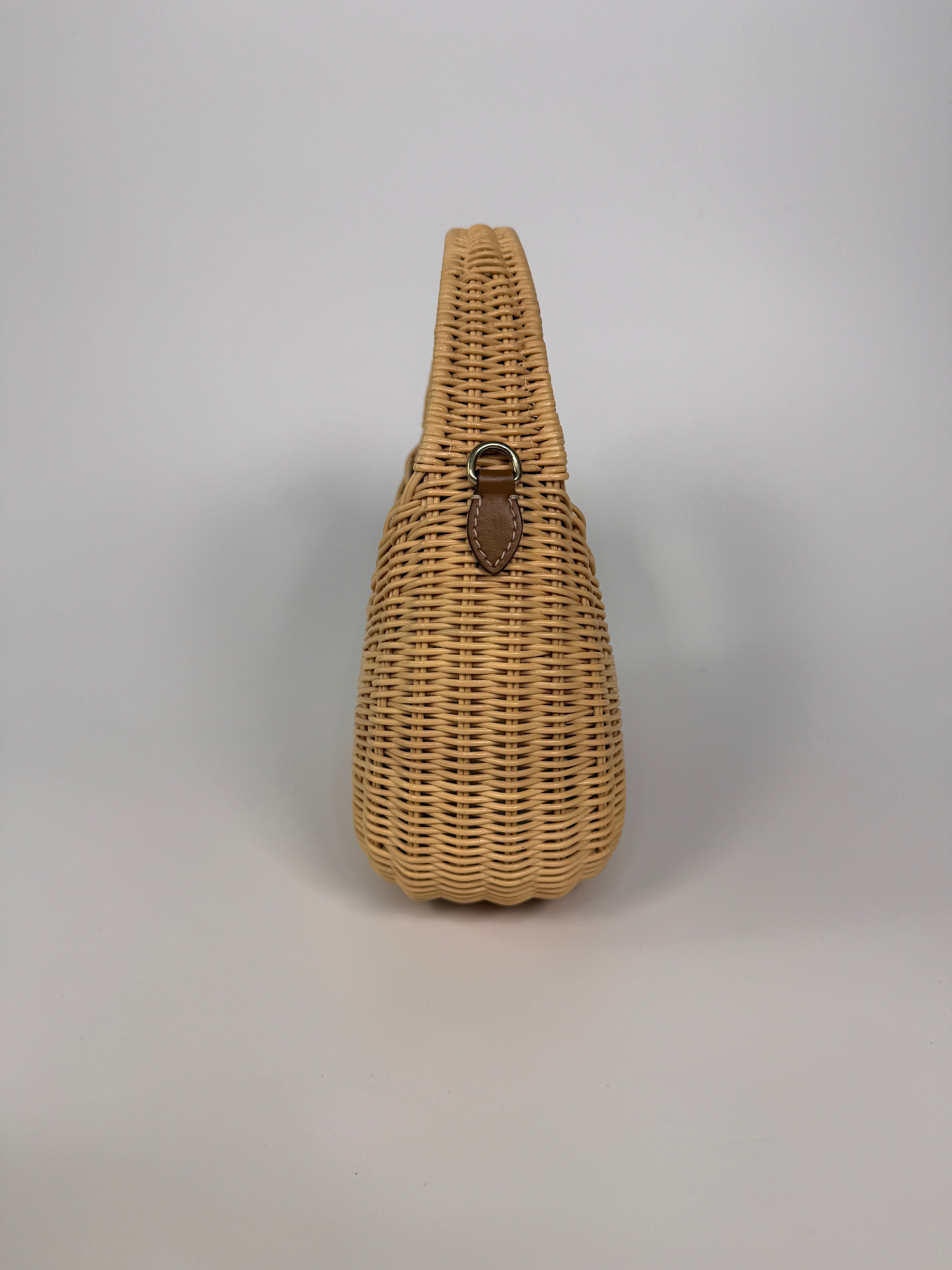 Miu Miu Mini Wicker Wander Bag In Tan/Caramel Raffia Excellent condition