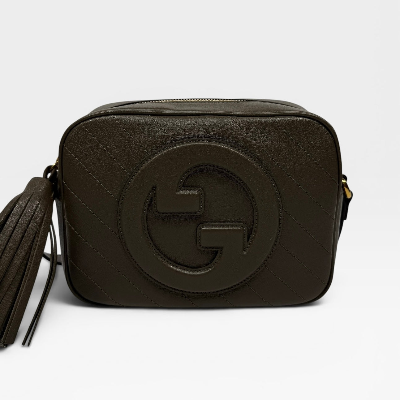 Gucci Soho Disco Crossbody Bag In Khaki Leather