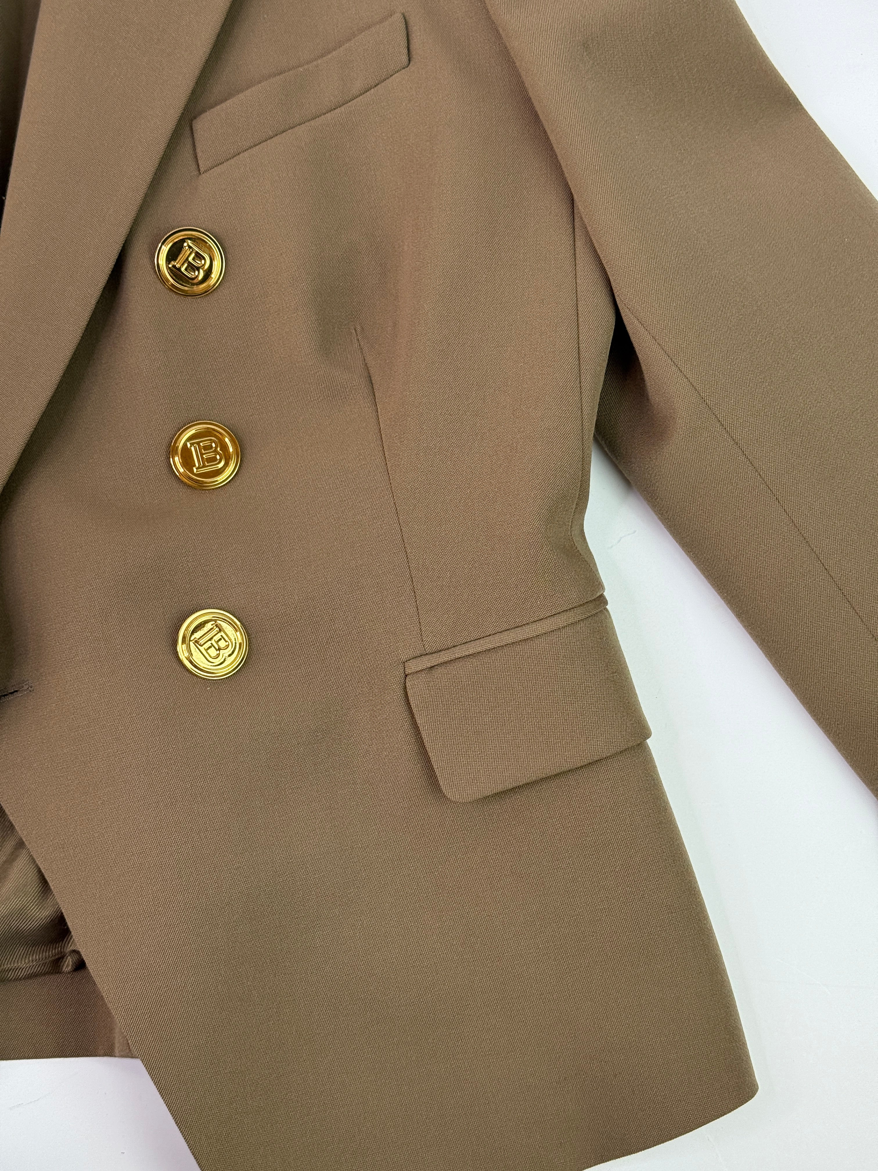 Balmain Khaki Blazer (Size FR46/UK18)