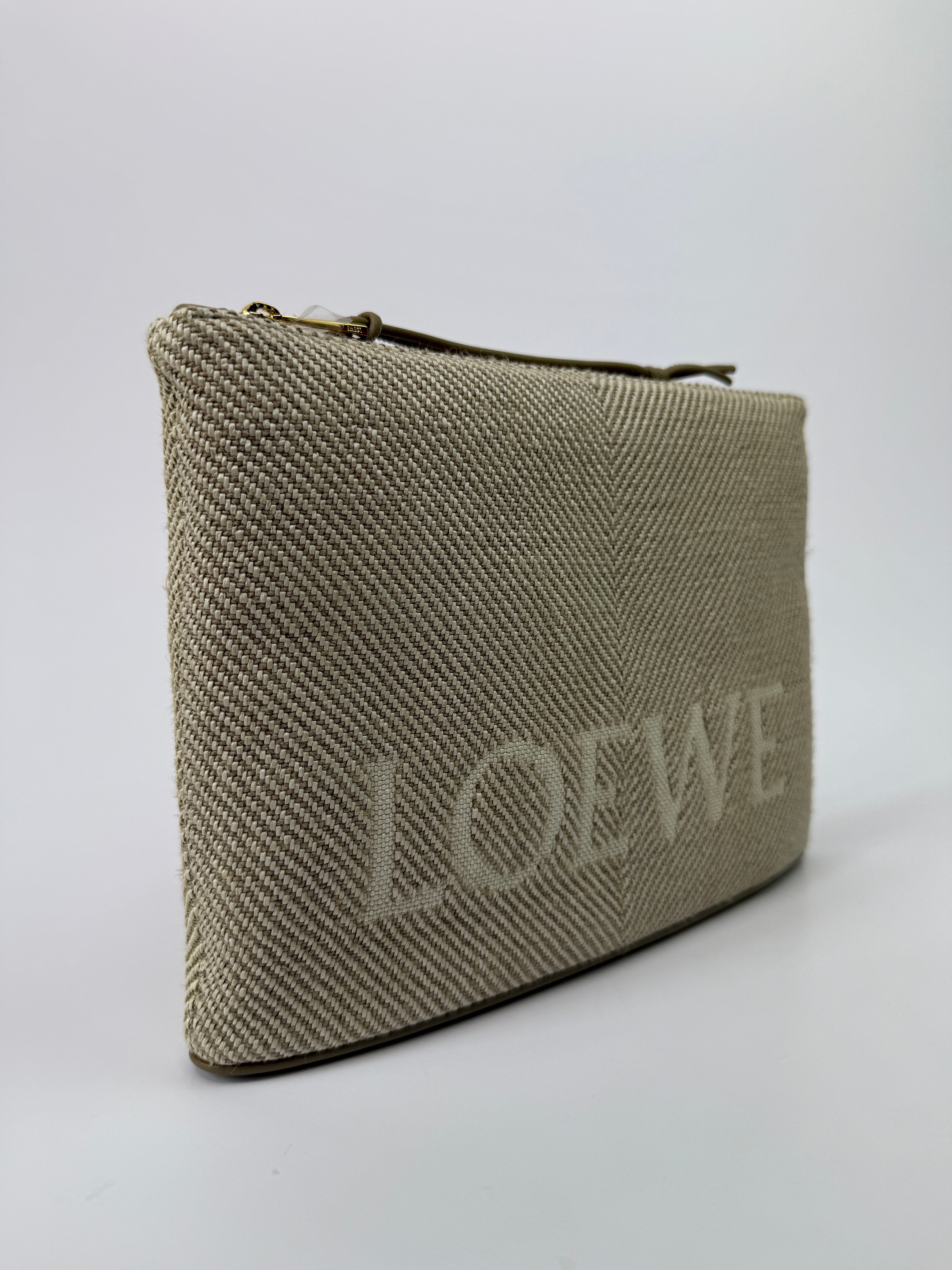 LOEWE Oblong Logo Canvas Pouch