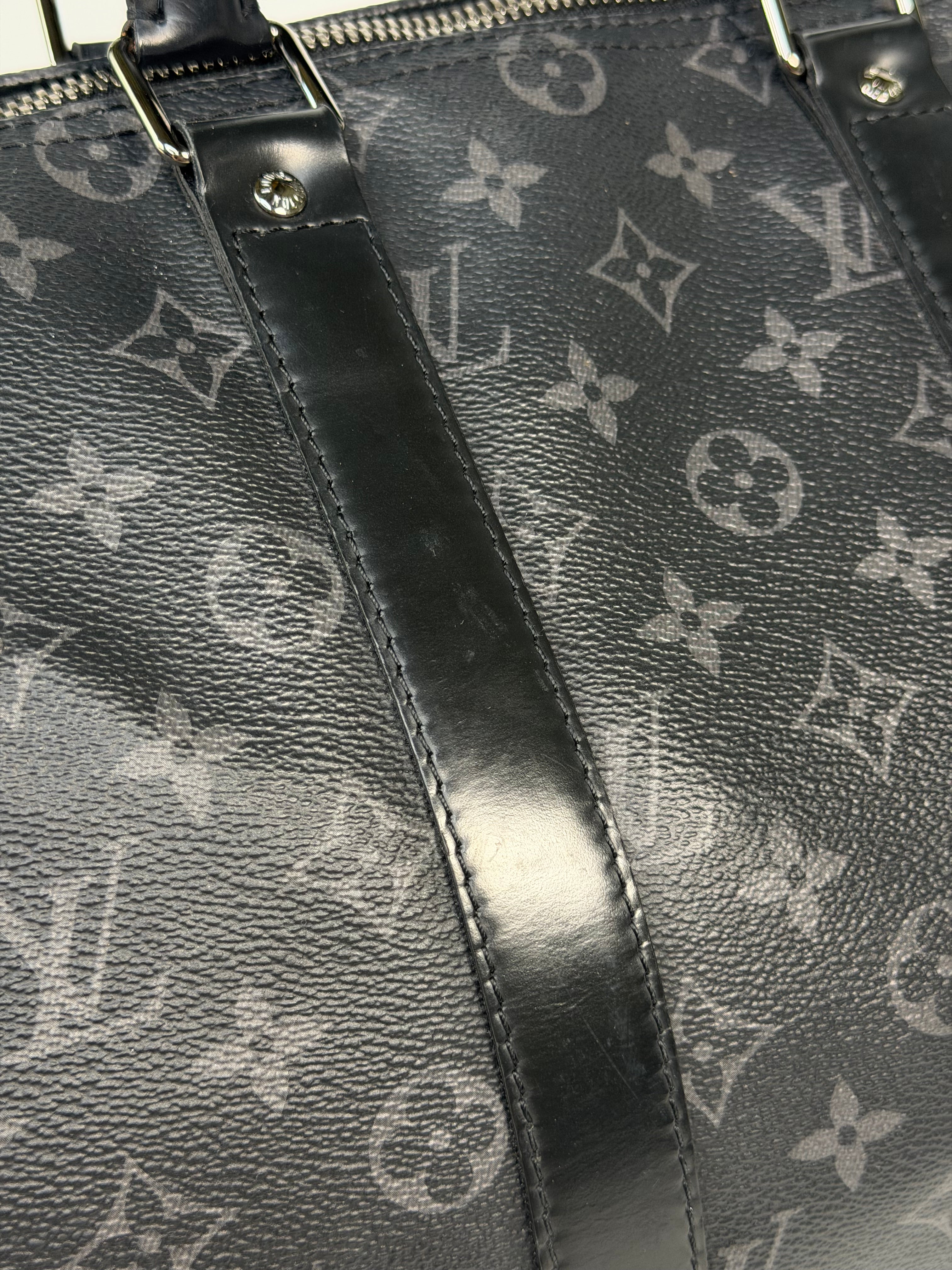 Louis Vuitton Keepall Bandouliere 45 Monogram Eclipse Canvas. 100% authentic and preloved in excellent condition.