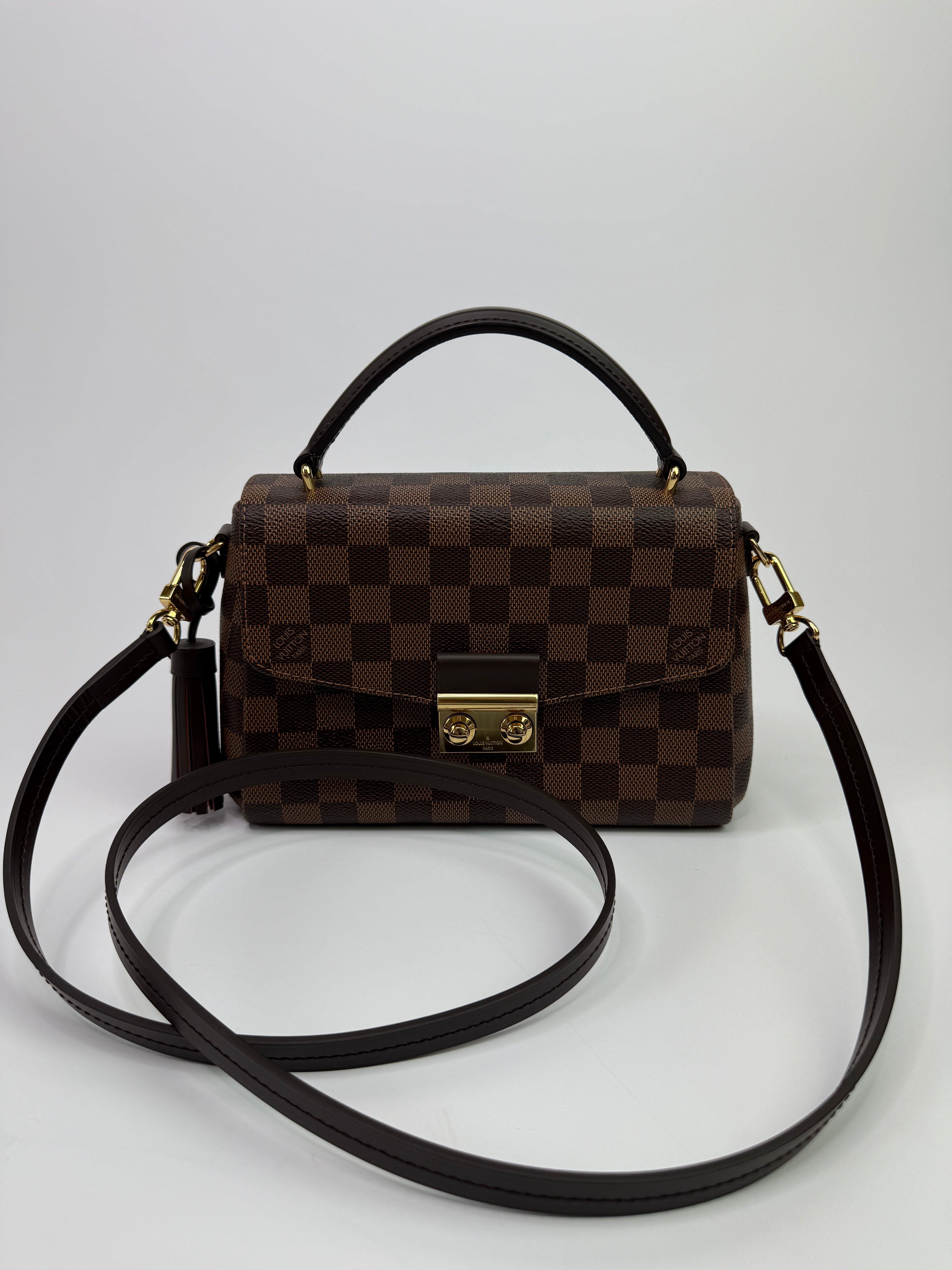 Louis Vuitton Damier Ebene Canvas Croisette Bag
