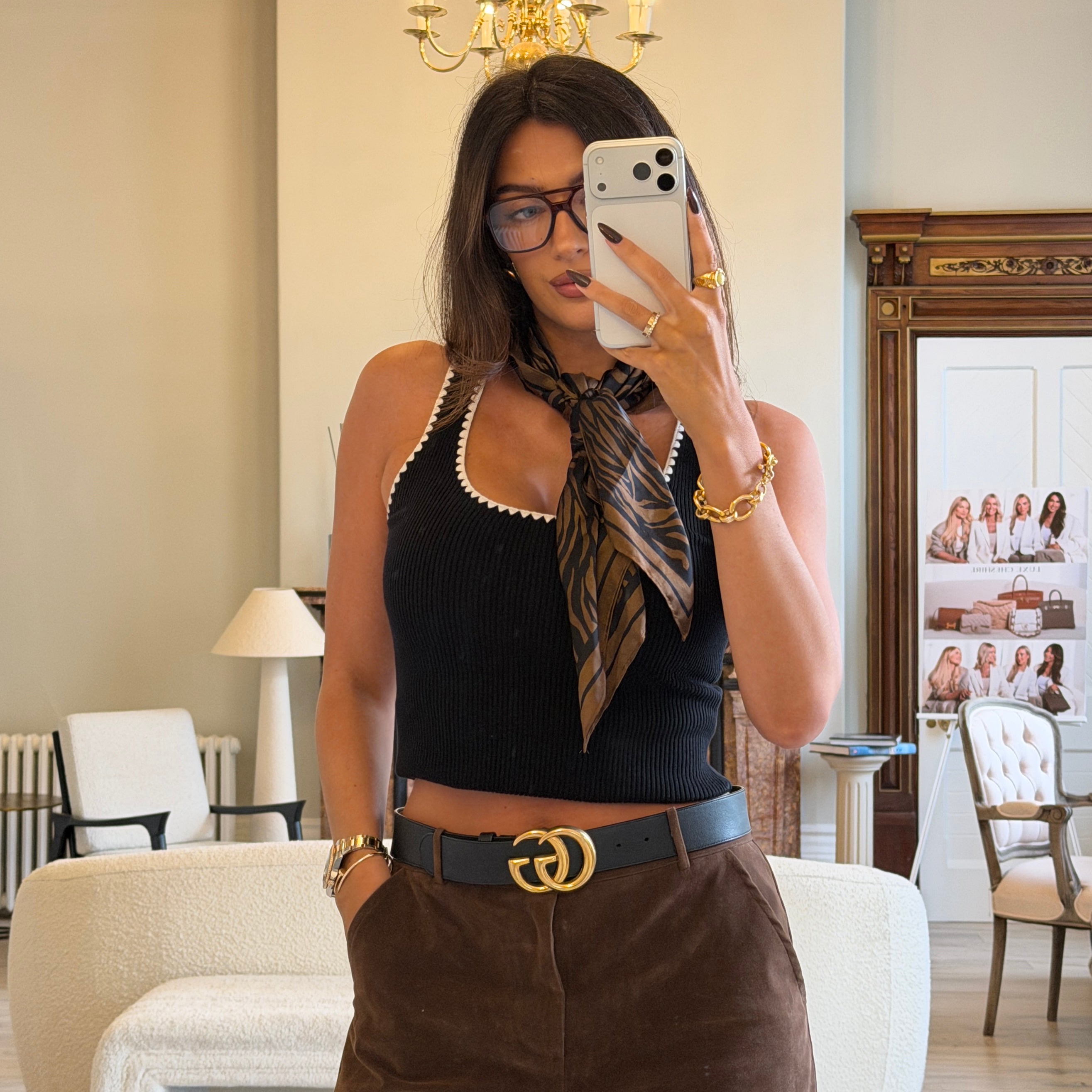 Gucci GG Marmont Belt (Size 85.34)