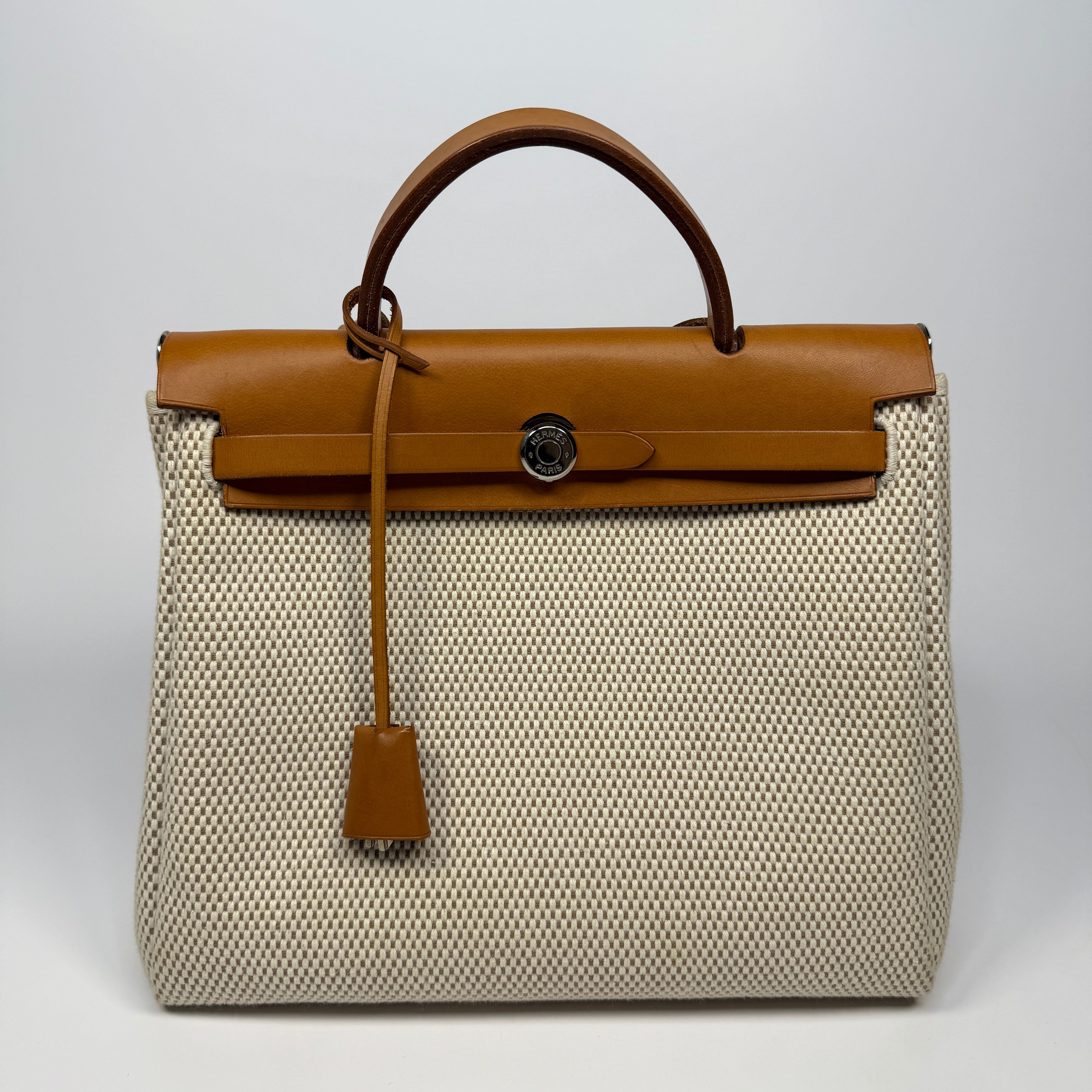 Authentic Pre Loved Hermès Herbag 31 Zip Bag Excellent Condition