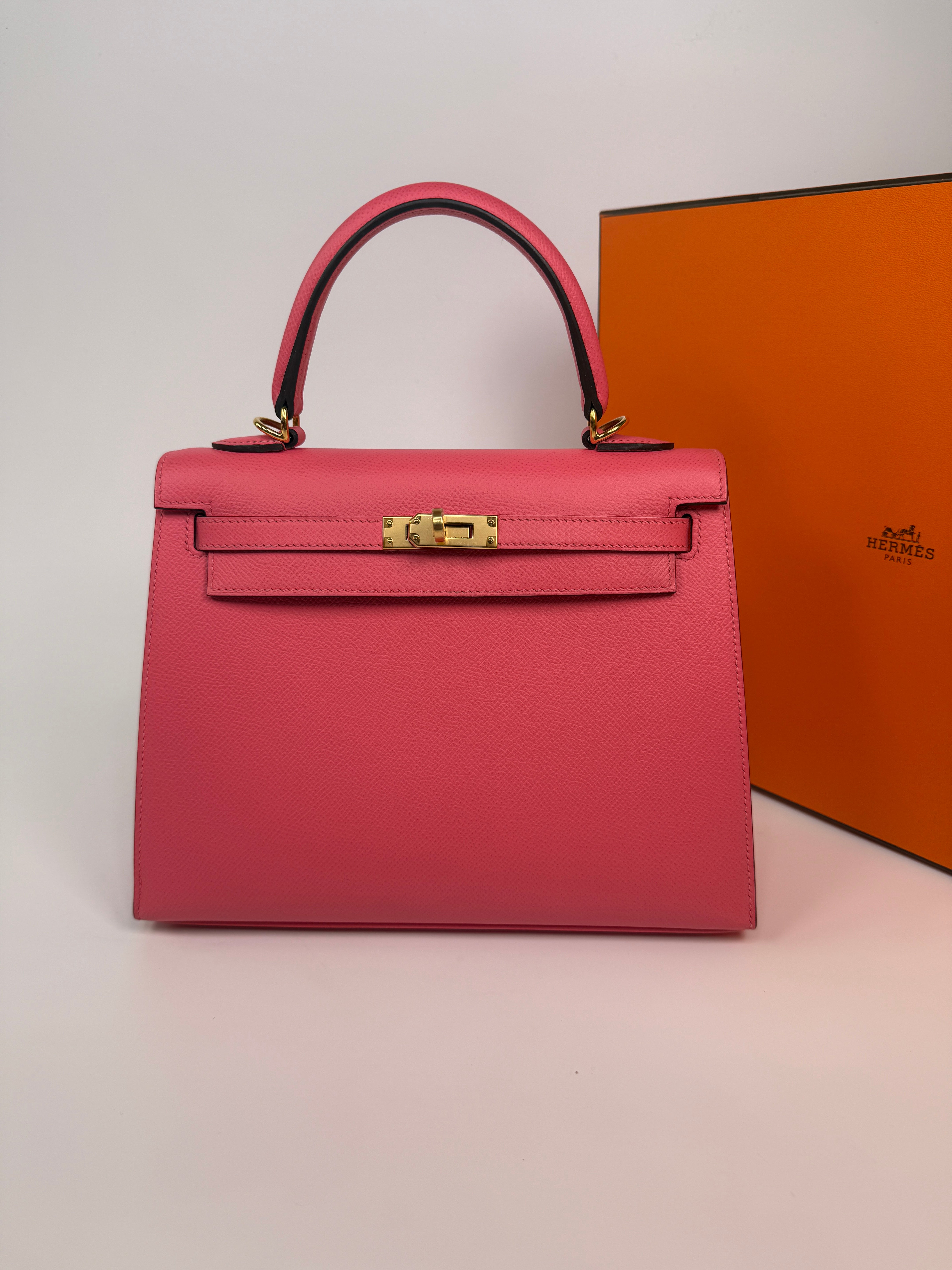 Hermès Kelly 25 In Rose Azalea Epsom Leather With Gold Hardware