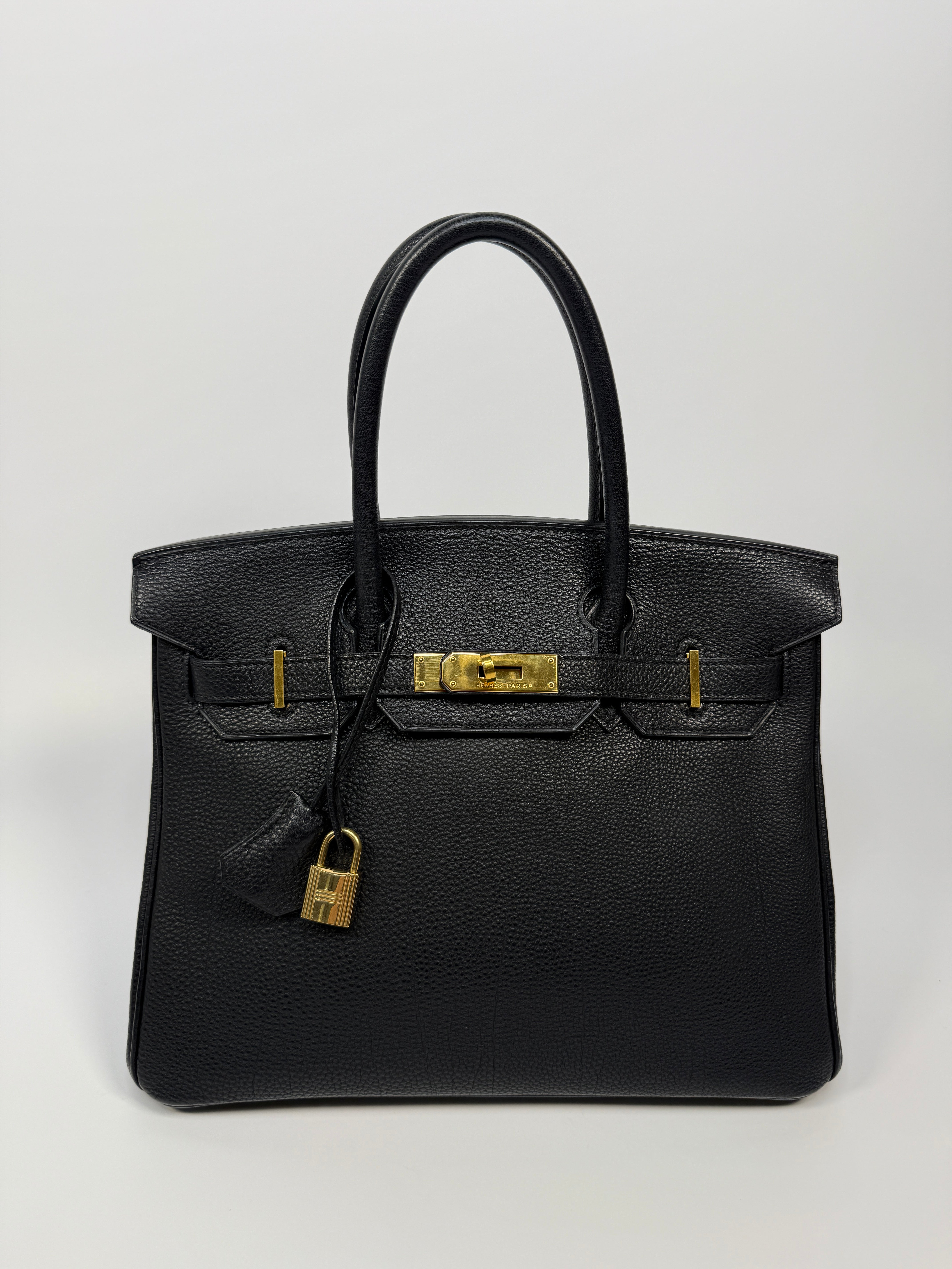 Authentic Pre Loved Hermès Birkin 30 In Black Togo Leather With Gold Hardware Excellent Condition