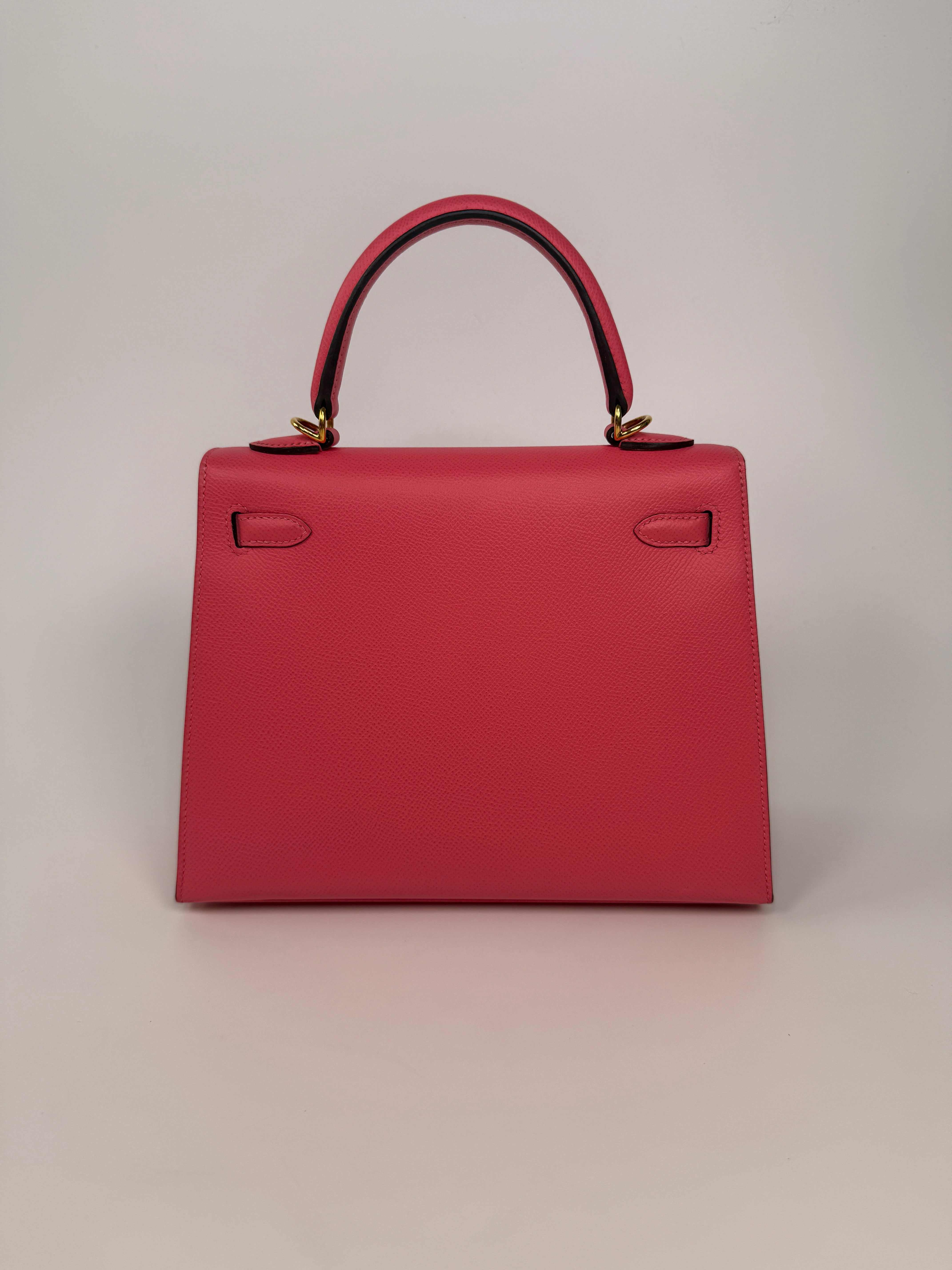 Hermès Kelly 25 In Rose Azalea Epsom Leather With Gold Hardware