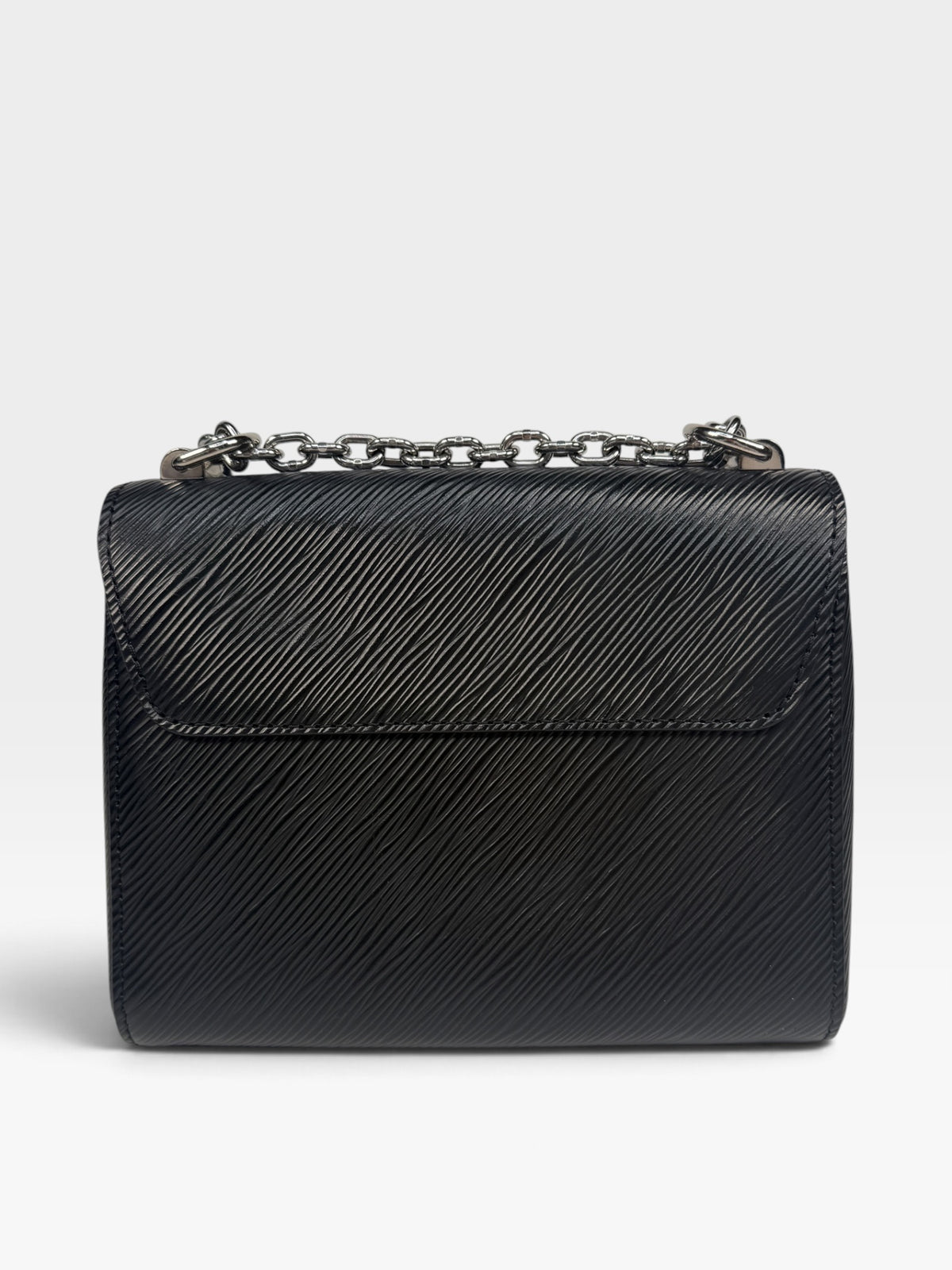 Louis Vuitton Twist PM Shoulder Bag In Black Epi Leather With Silver Hardware. 100% authentic and pre loved in excellent condition.