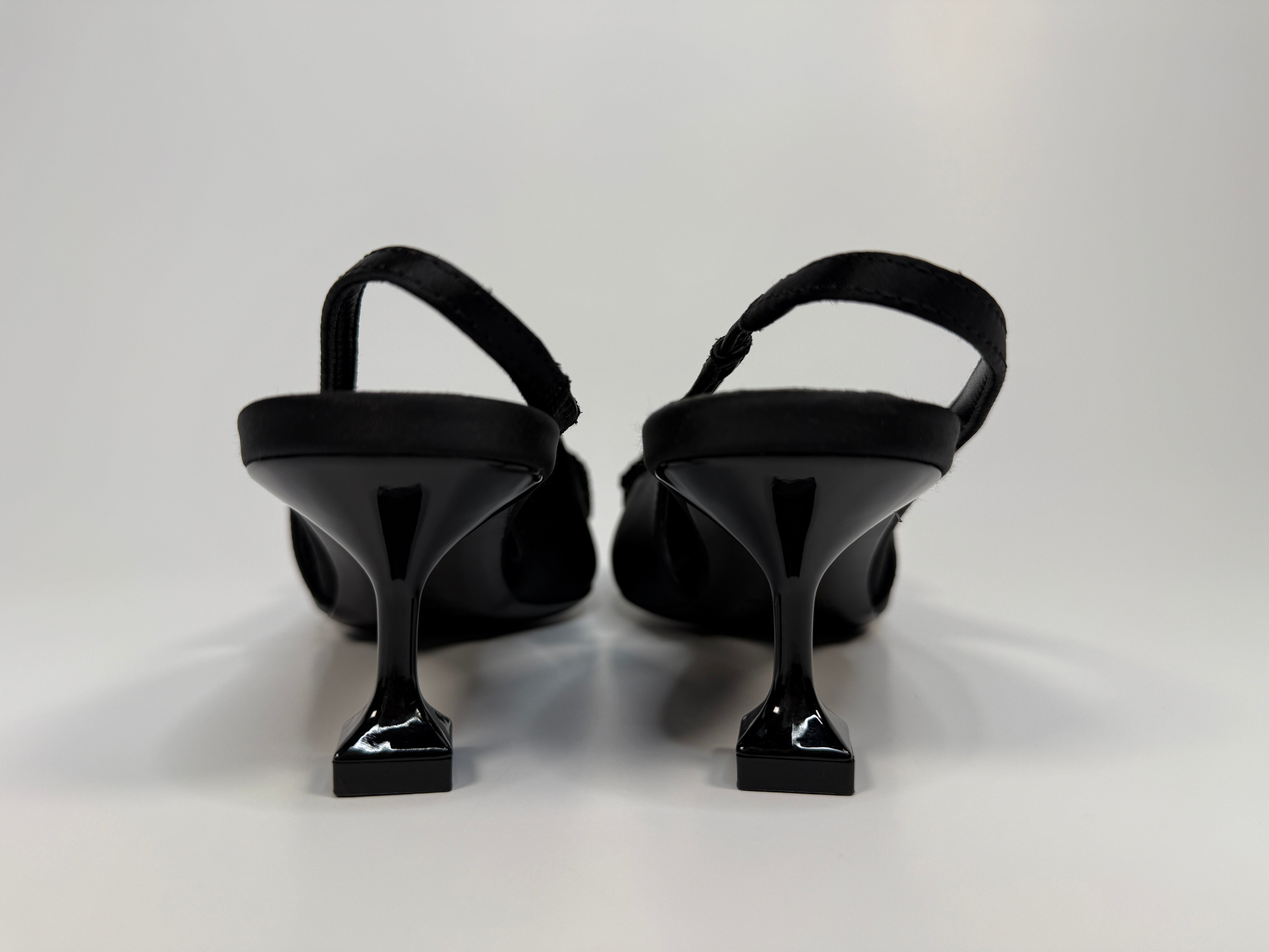 Miu Miu Bow Embellished Satin Heels (Size 38/UK5)