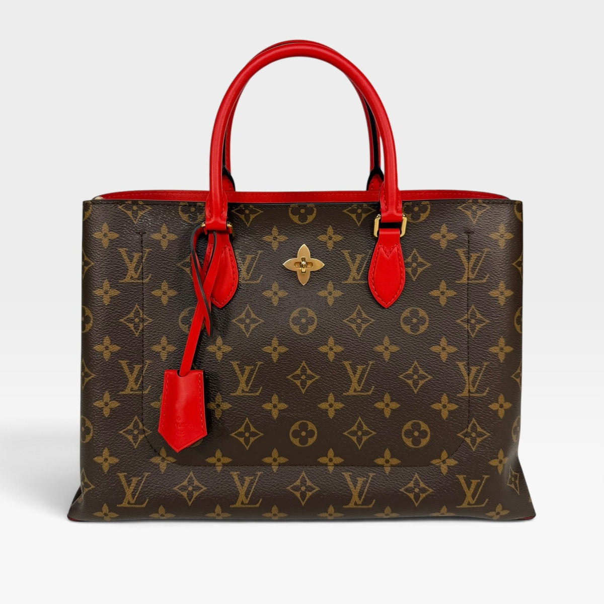 Louis Vuitton Flower Tote In Monogram Canvas With Gold Hardware 100% authentic and preloved in excellent condition