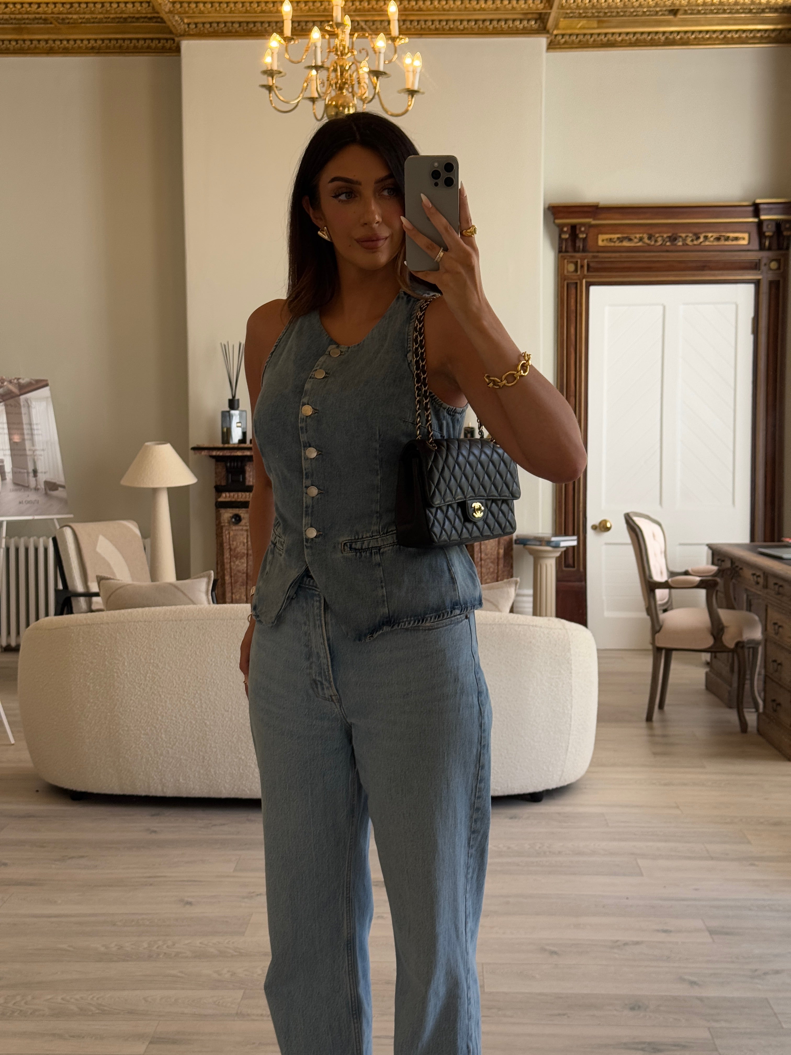 Chanel Medium Classic Double Flap Black Caviar Leather With GHW