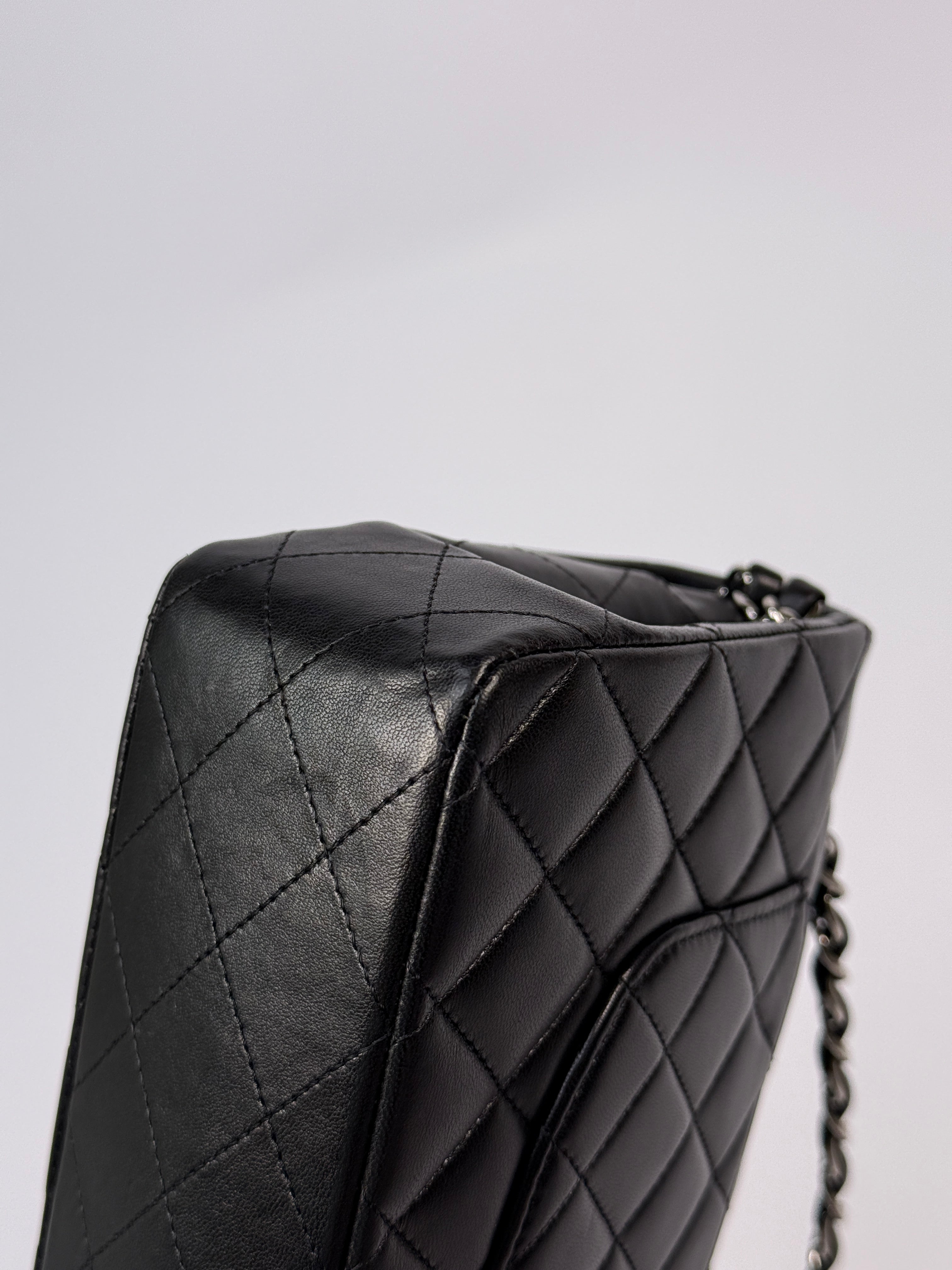 Chanel Medium Classic Double Flap Black Lambskin Leather With Silver Hardware
Pre Loved & Authentic