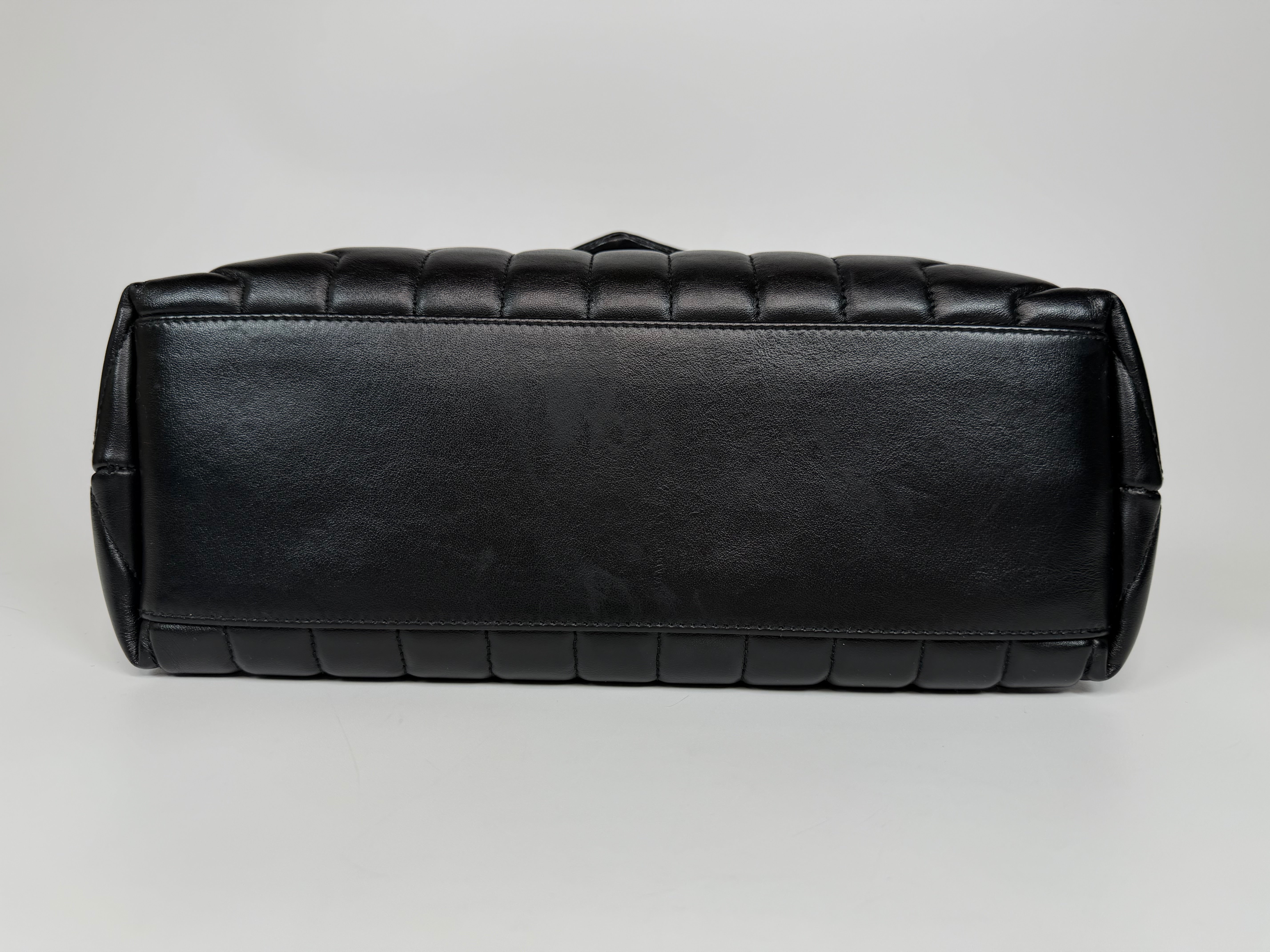 Saint Laurent LouLou In Black Chevron Leather With Silver Hardware. Authentic and preloved in excellent condition. Insured next day delivery. Verified by luxe cheshire