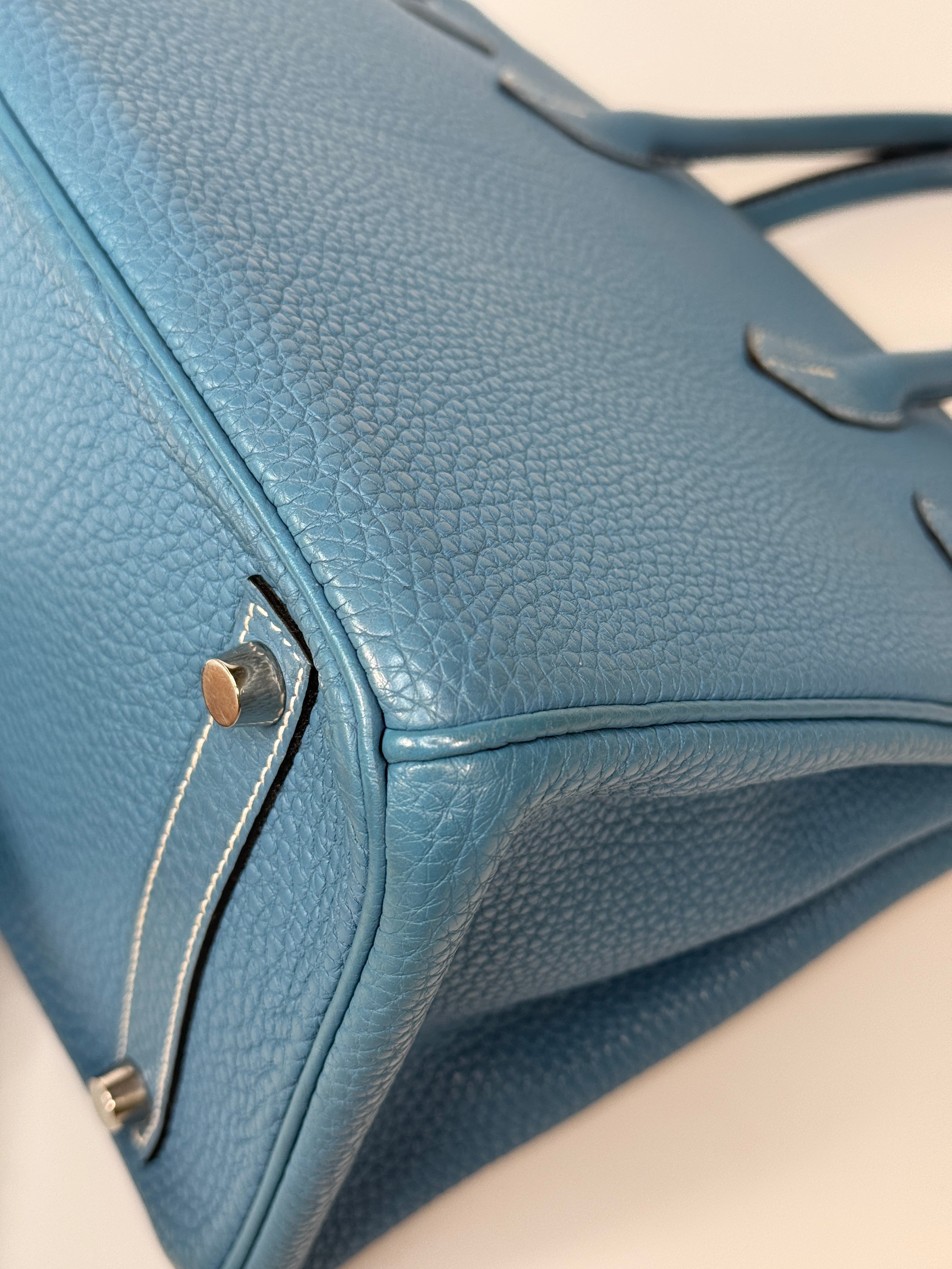 Hermès Birkin 30 In Blue Jean Togo Leather With Palladium Hardware