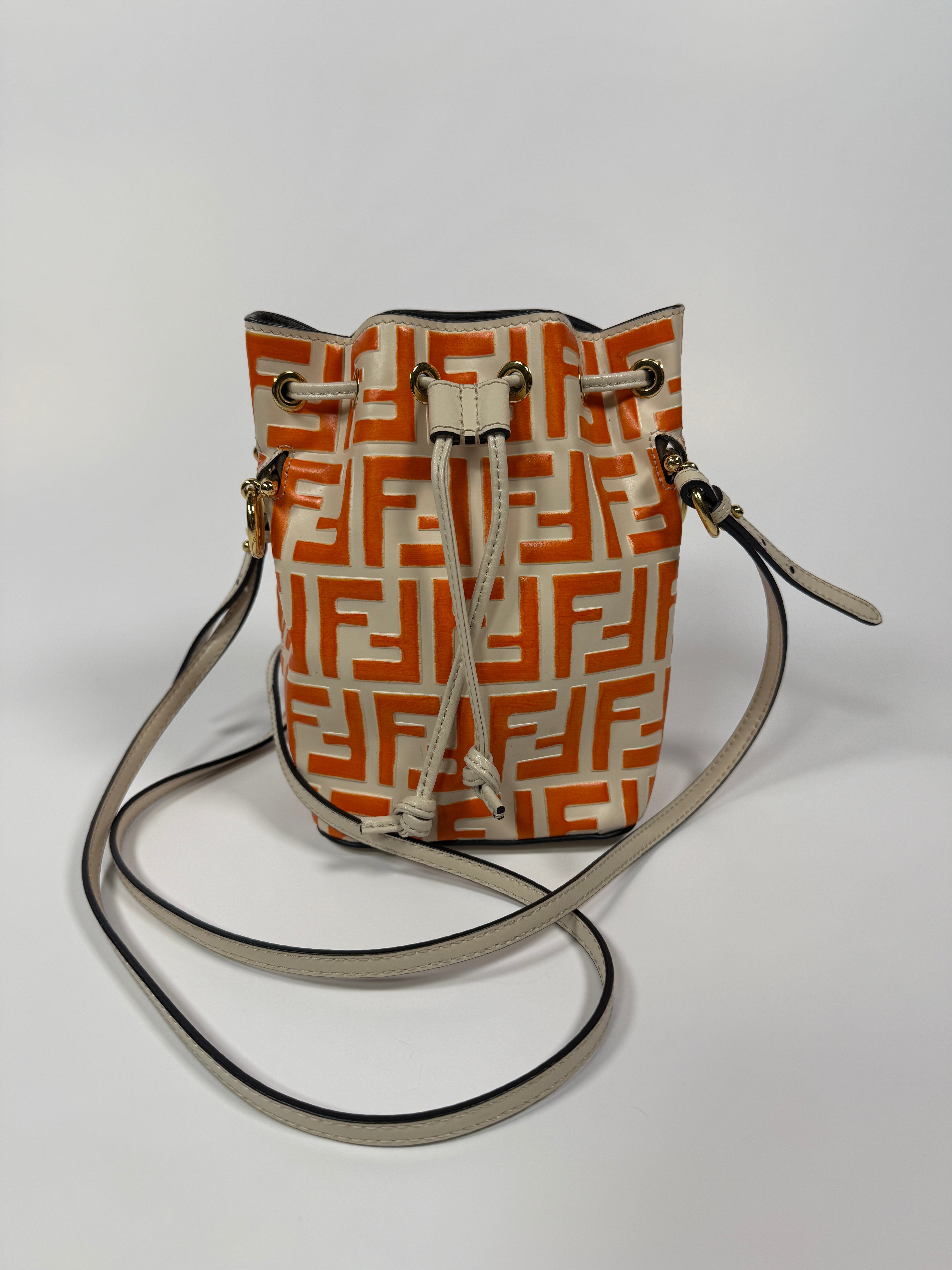 Fendi Mini Mon Tresor Bucket Bag orange