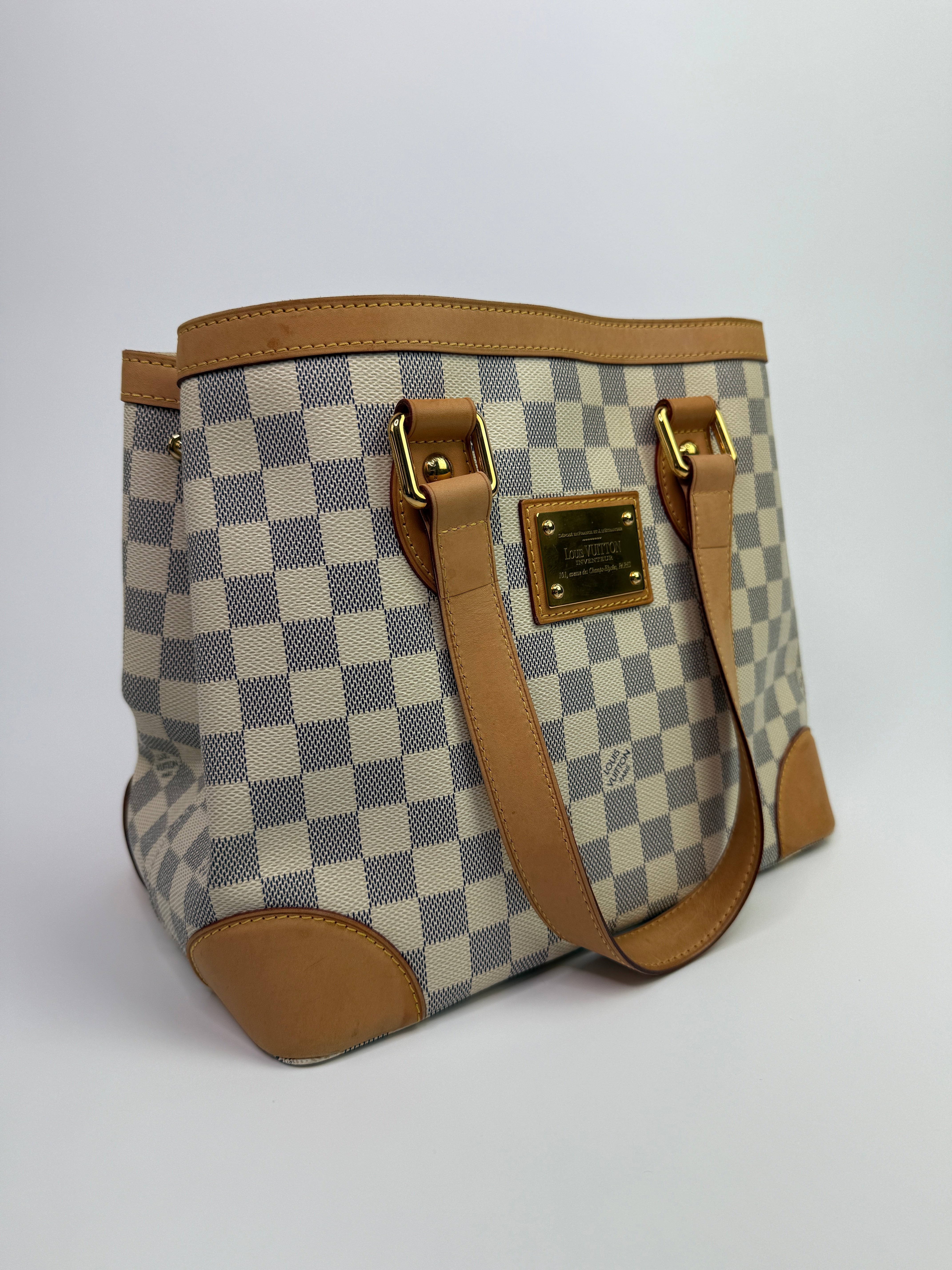 Louis Vuitton Damier Azur Hampstead MM Tote Bag