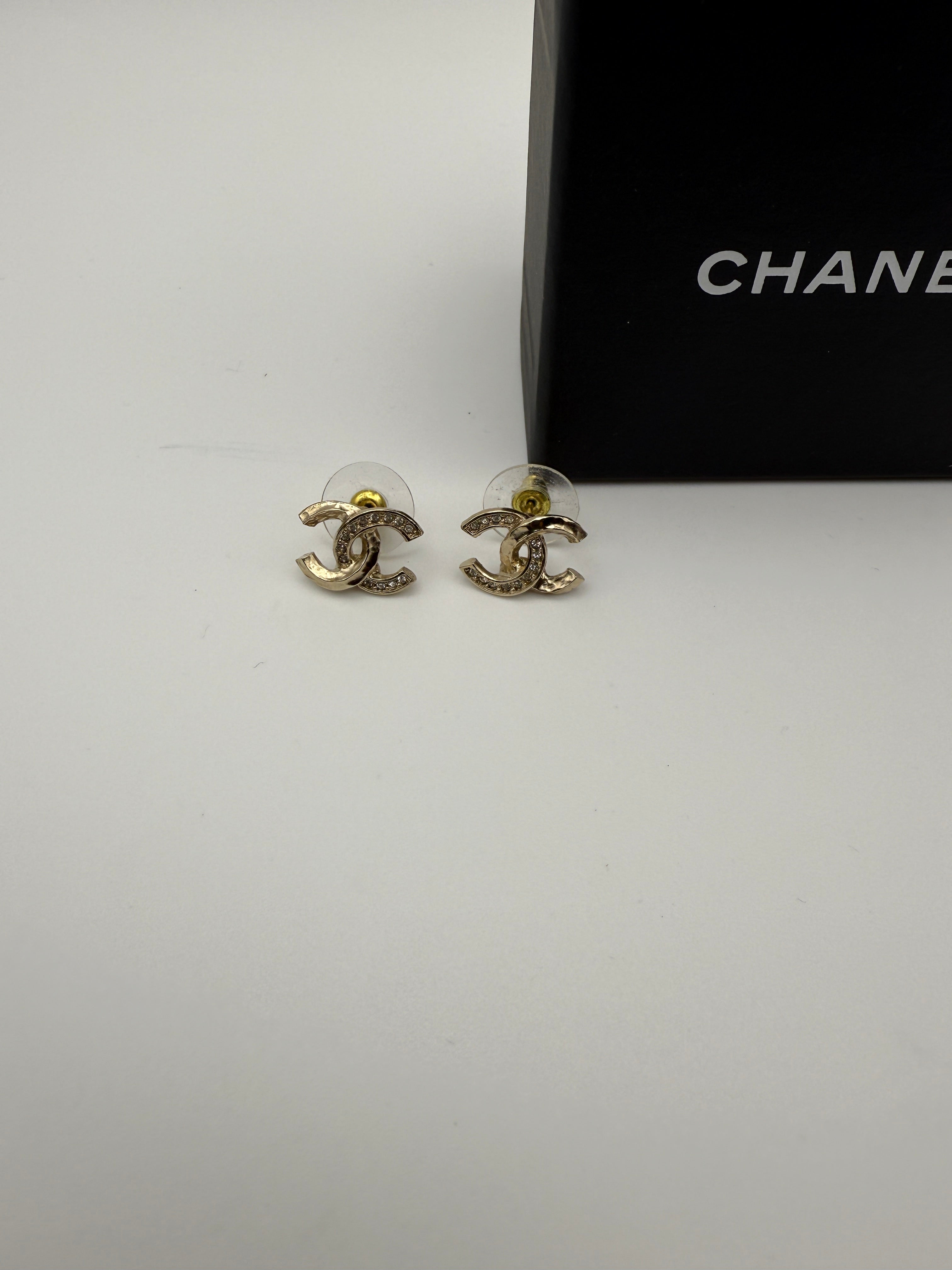 Chanel CC Stud Earrings