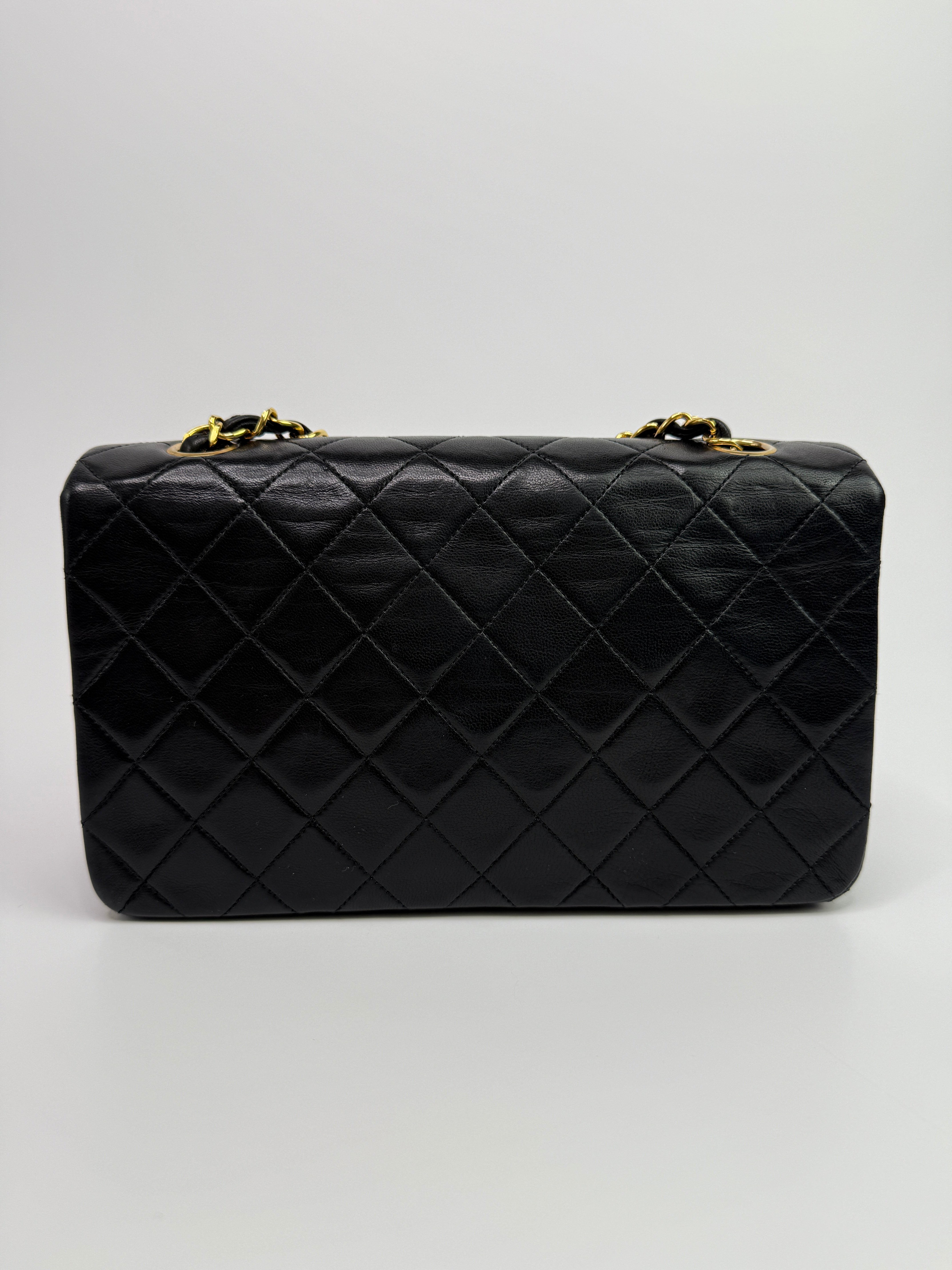 Chanel Vintage Black Lambskin Flap Bag