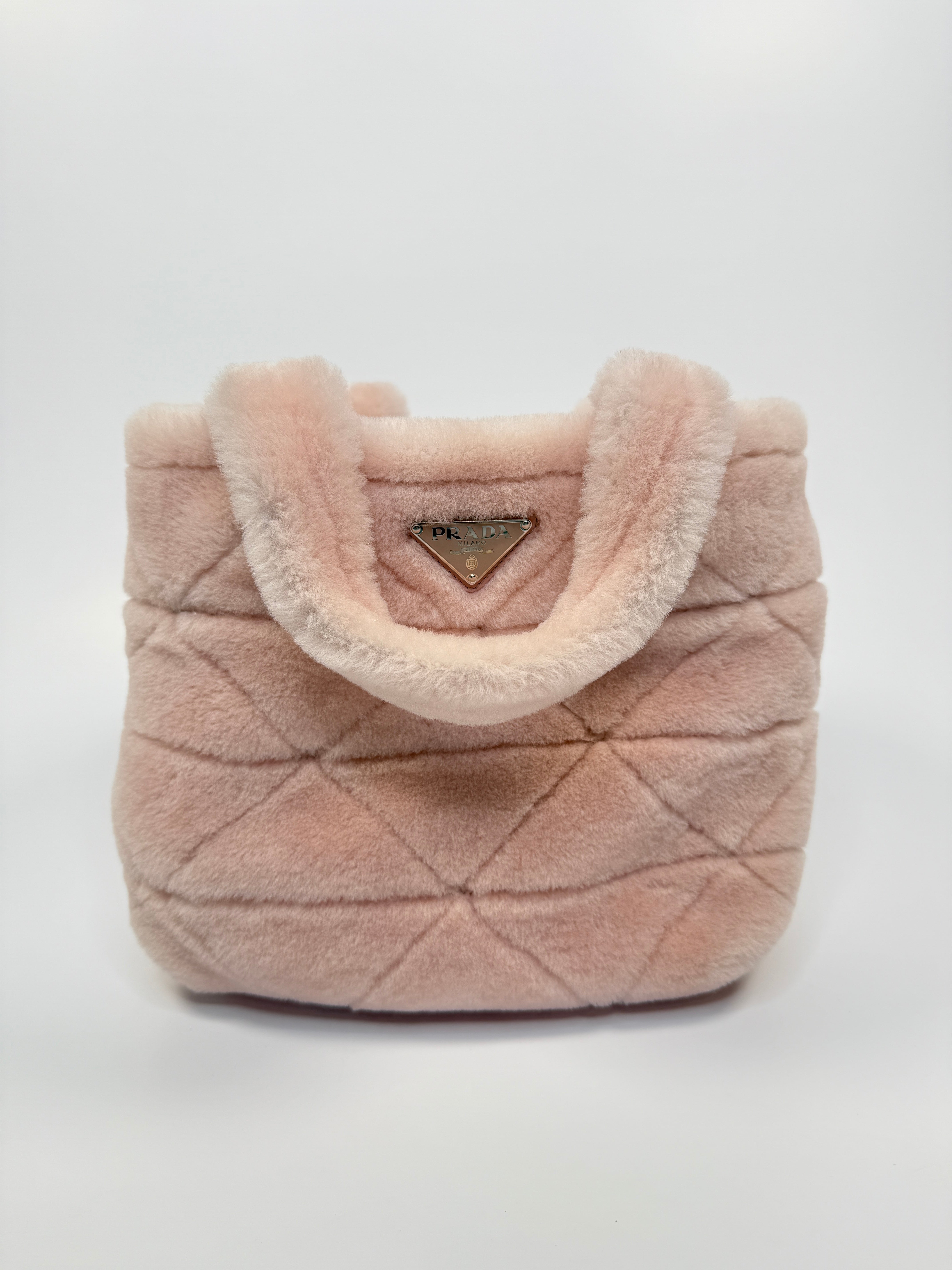 Prada Mini Shearling Tote Bag