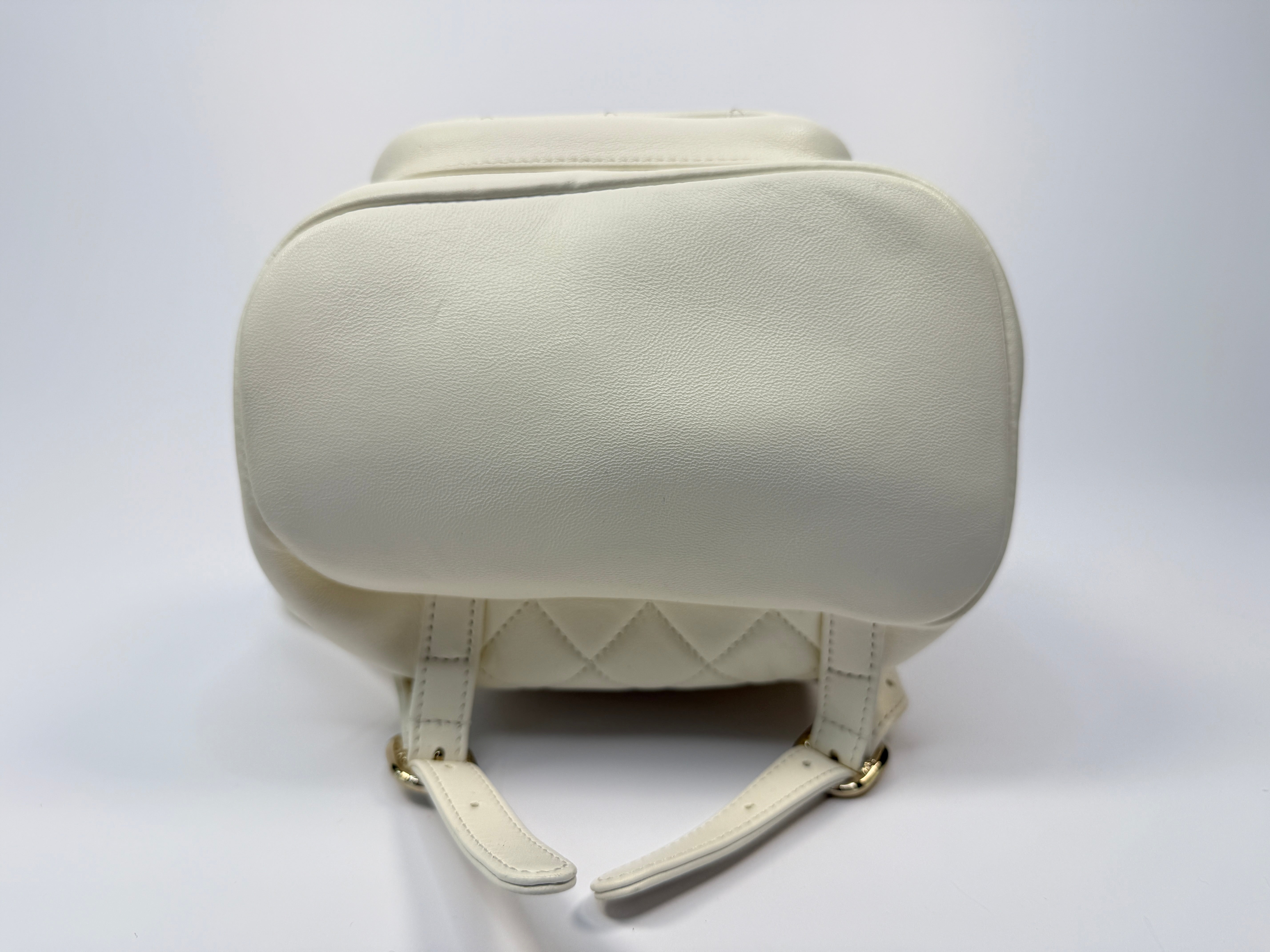 Chanel Duma Backpack In White Calfskin Leather With PGHW