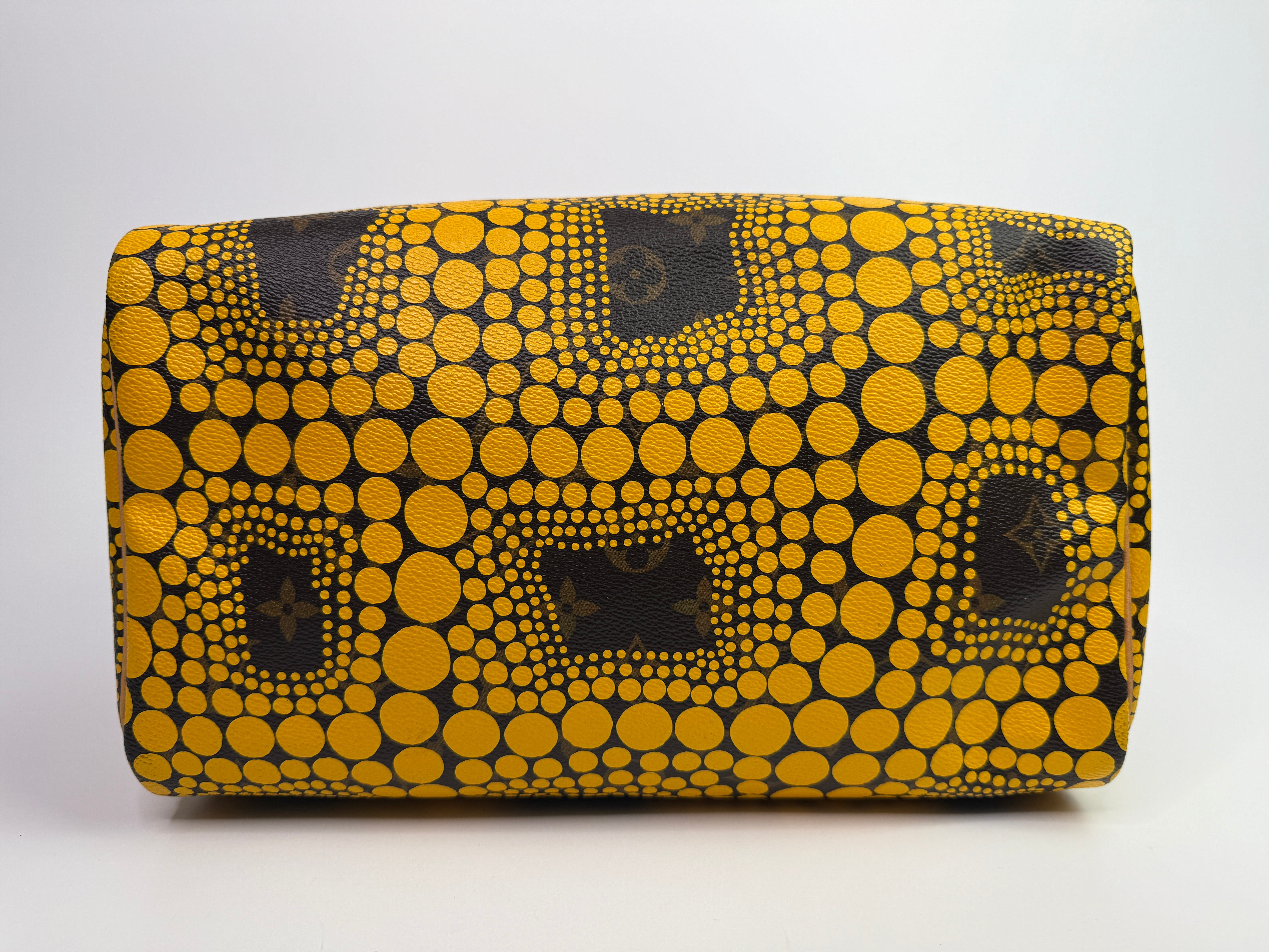 Louis Vuitton Yayio Kusama Speedy 30 Authentic and Preloved Yellow and Brown Monogram