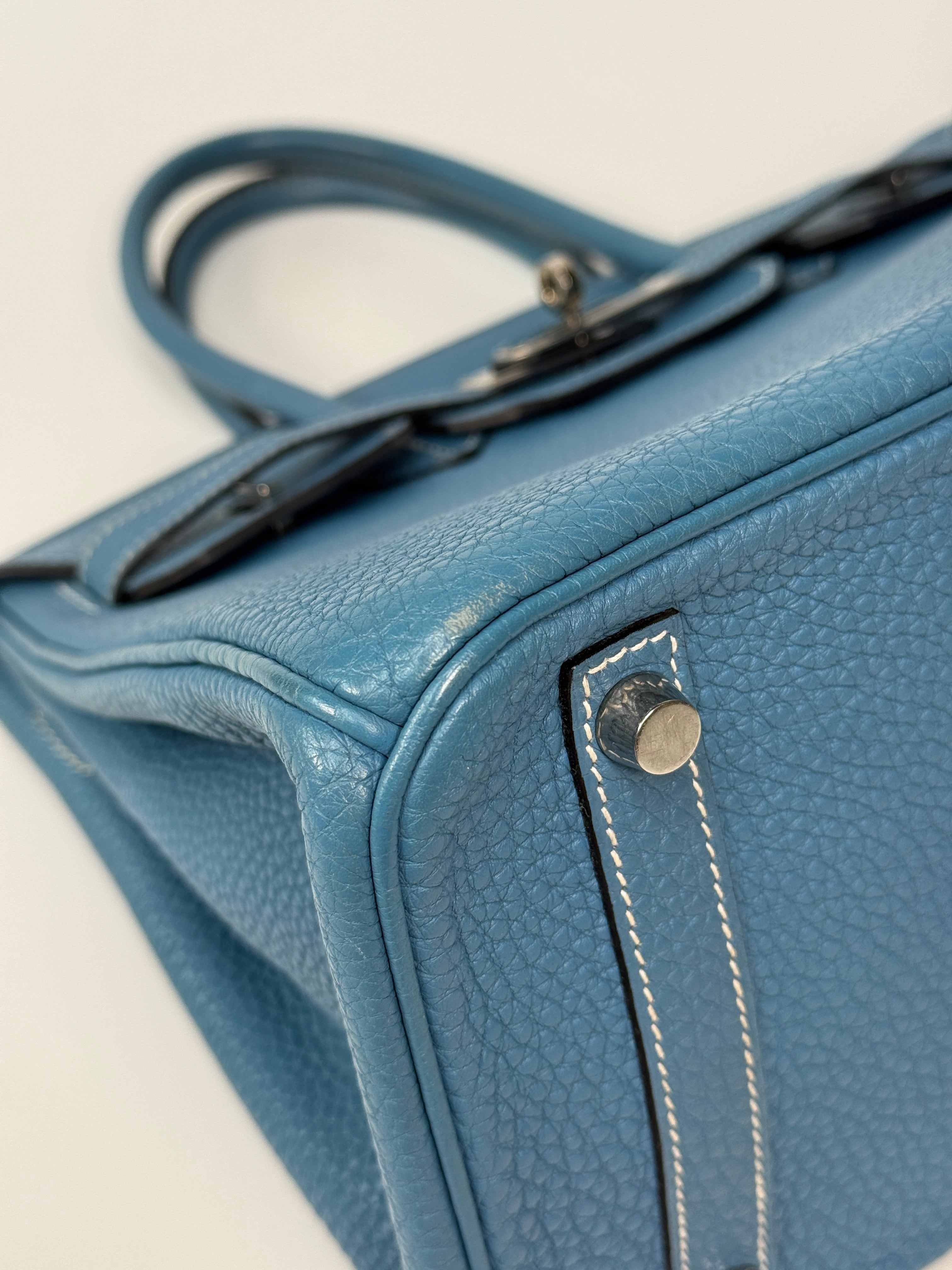 Hermès Birkin 30 In Blue Jean Togo Leather With Palladium Hardware