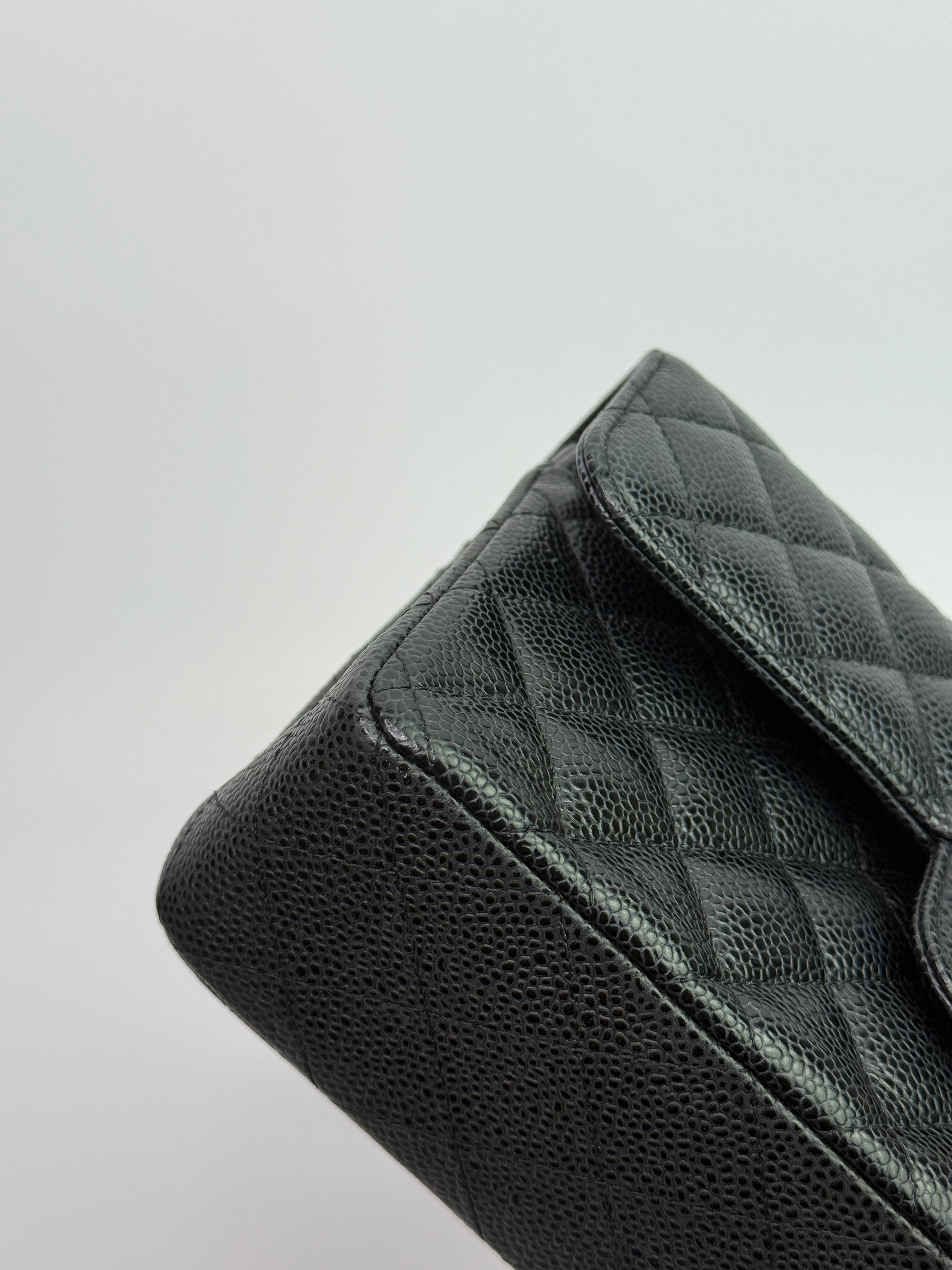 Chanel Small Classic Double Flap In Black Caviar Leather With GHW