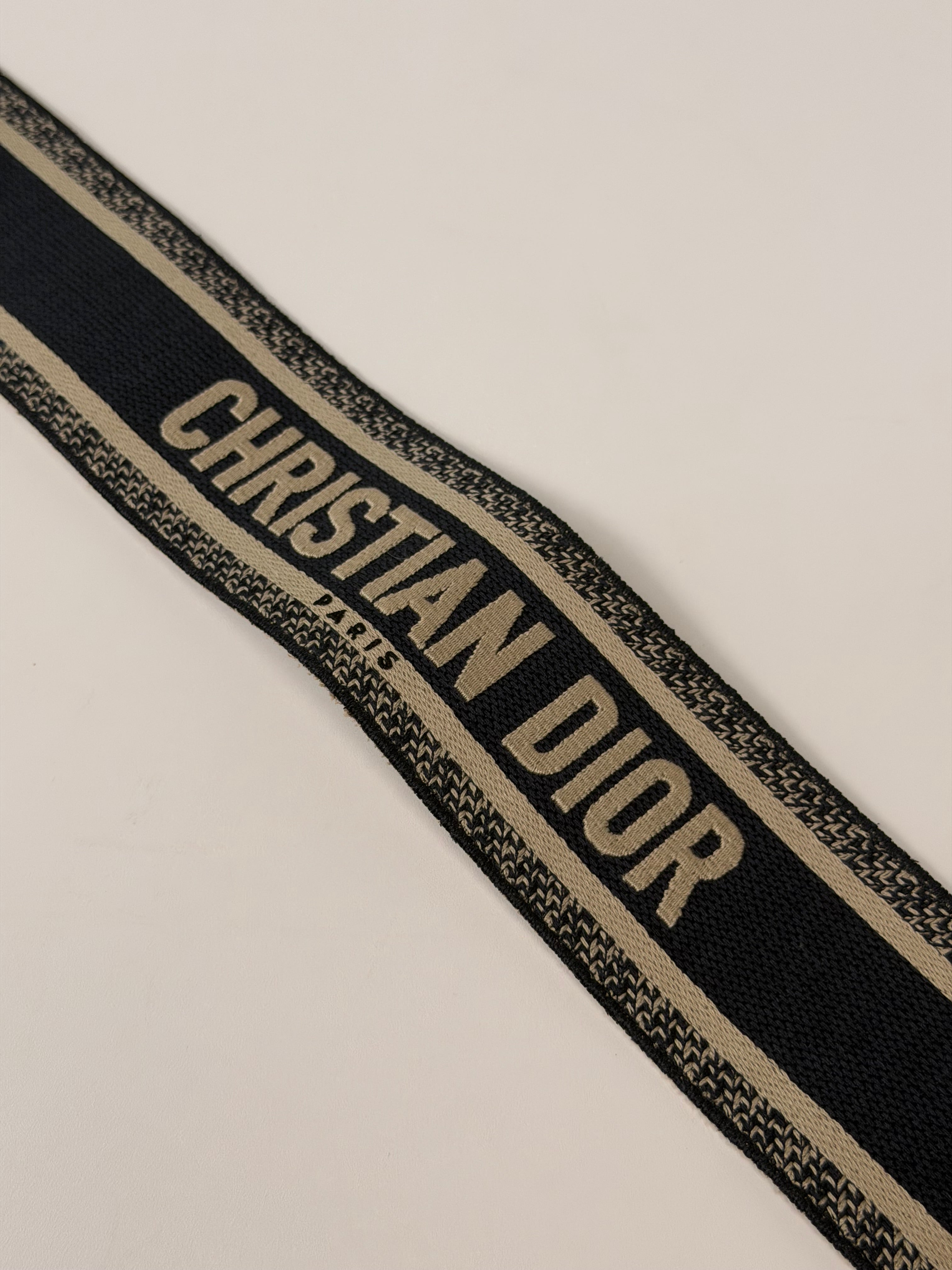 Christian Dior Shoulder Strap In Oblique Canvas With Gold Hardware