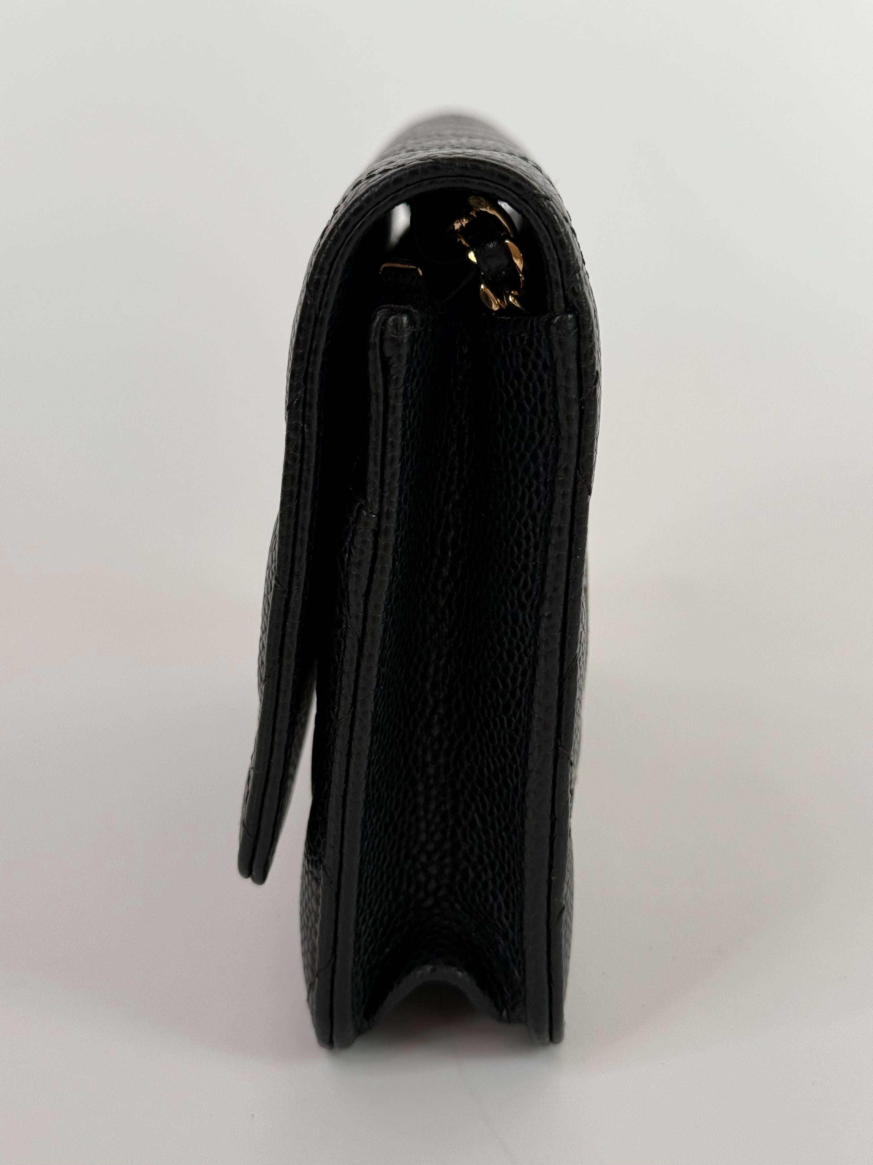 Chanel Wallet On Chain Black Caviar Leather With GHW