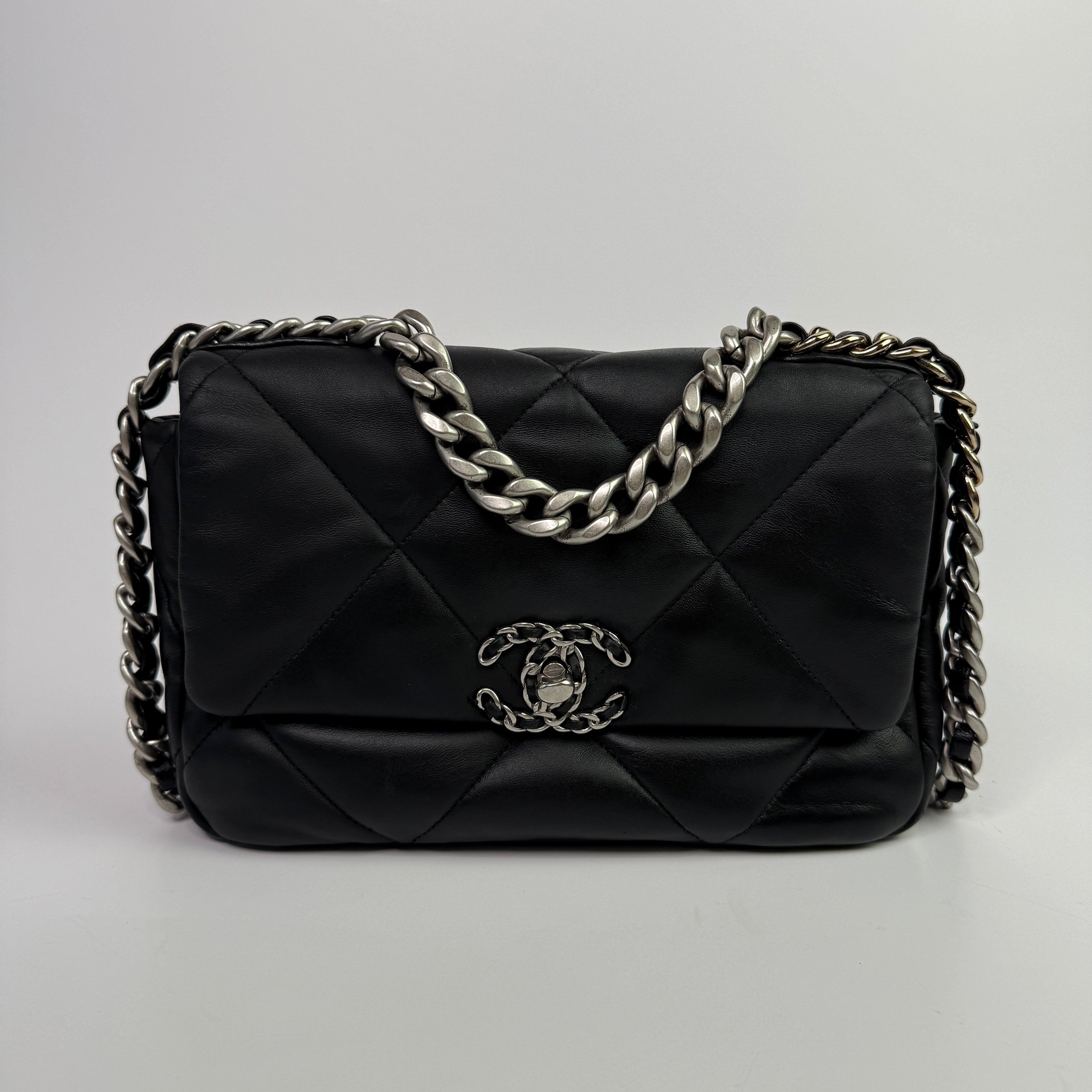 Chanel 19 Small In Black Lambskin Leather
Pre Loved & Authentic