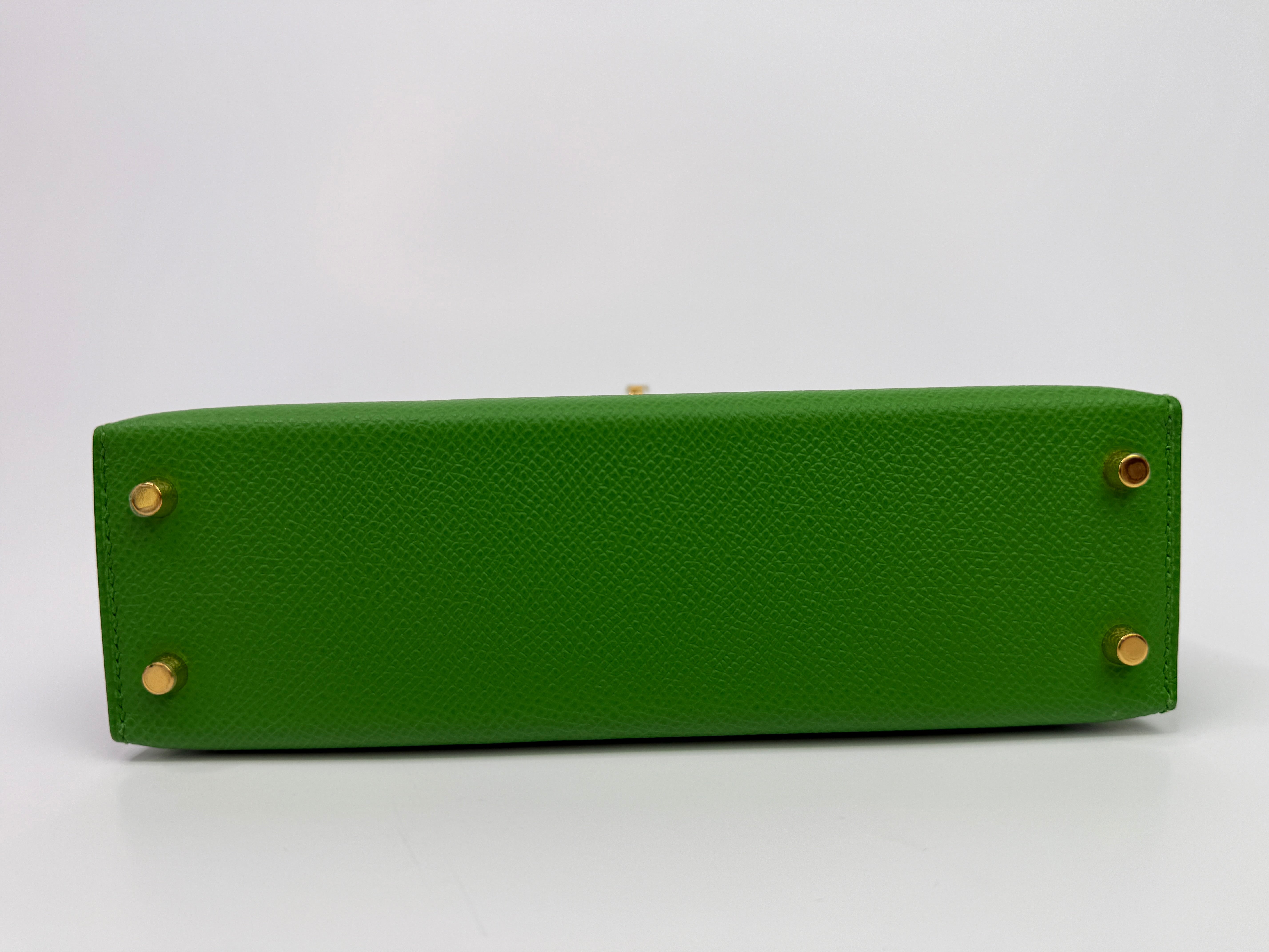 Authentic Pre Loved Hermès Mini Kelly ll In Bambou Epsom Leather With Gold Hardware Excellent Condition