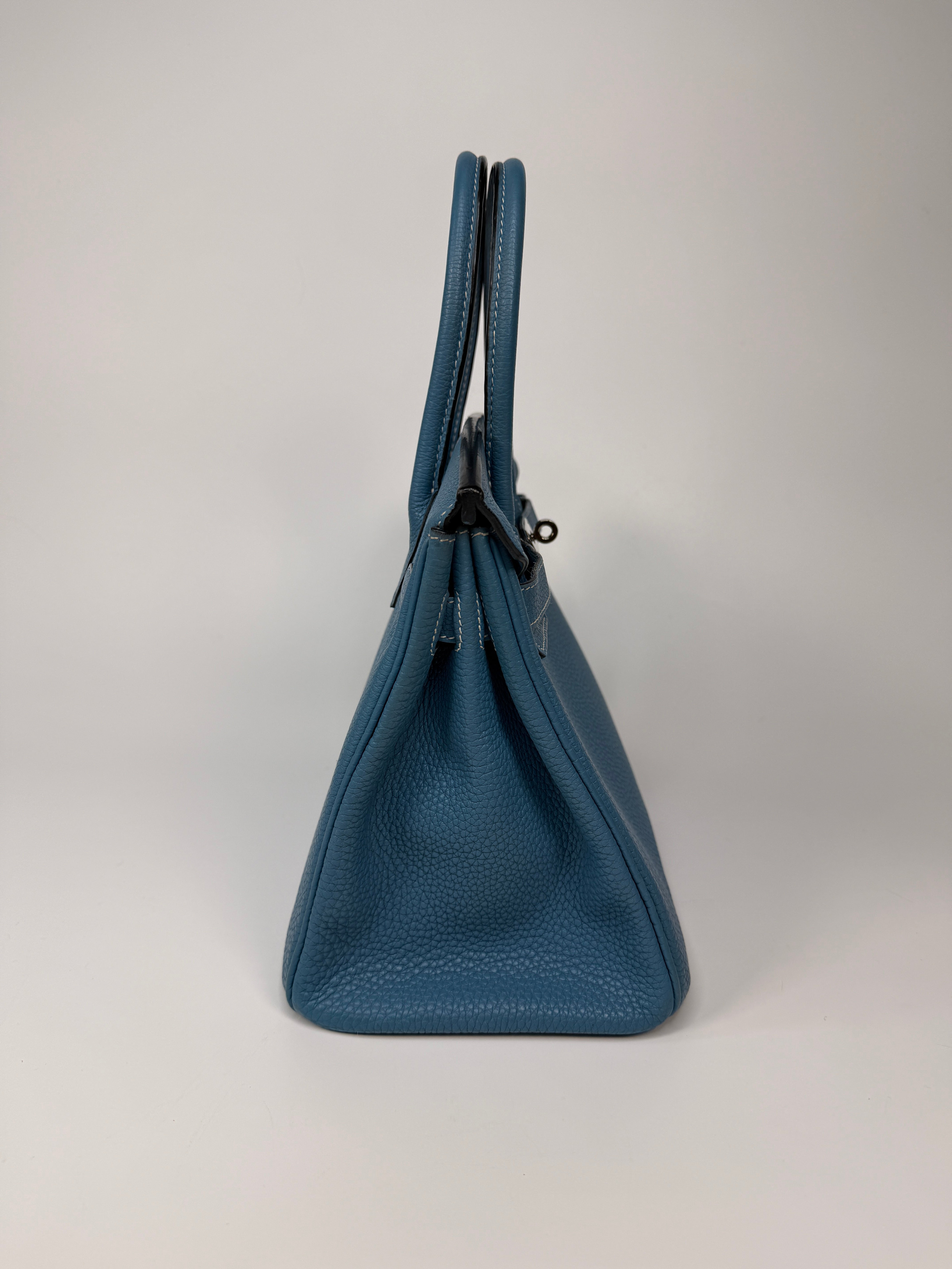 Hermès Birkin 30 In Blue Jean Togo Leather With Palladium Hardware