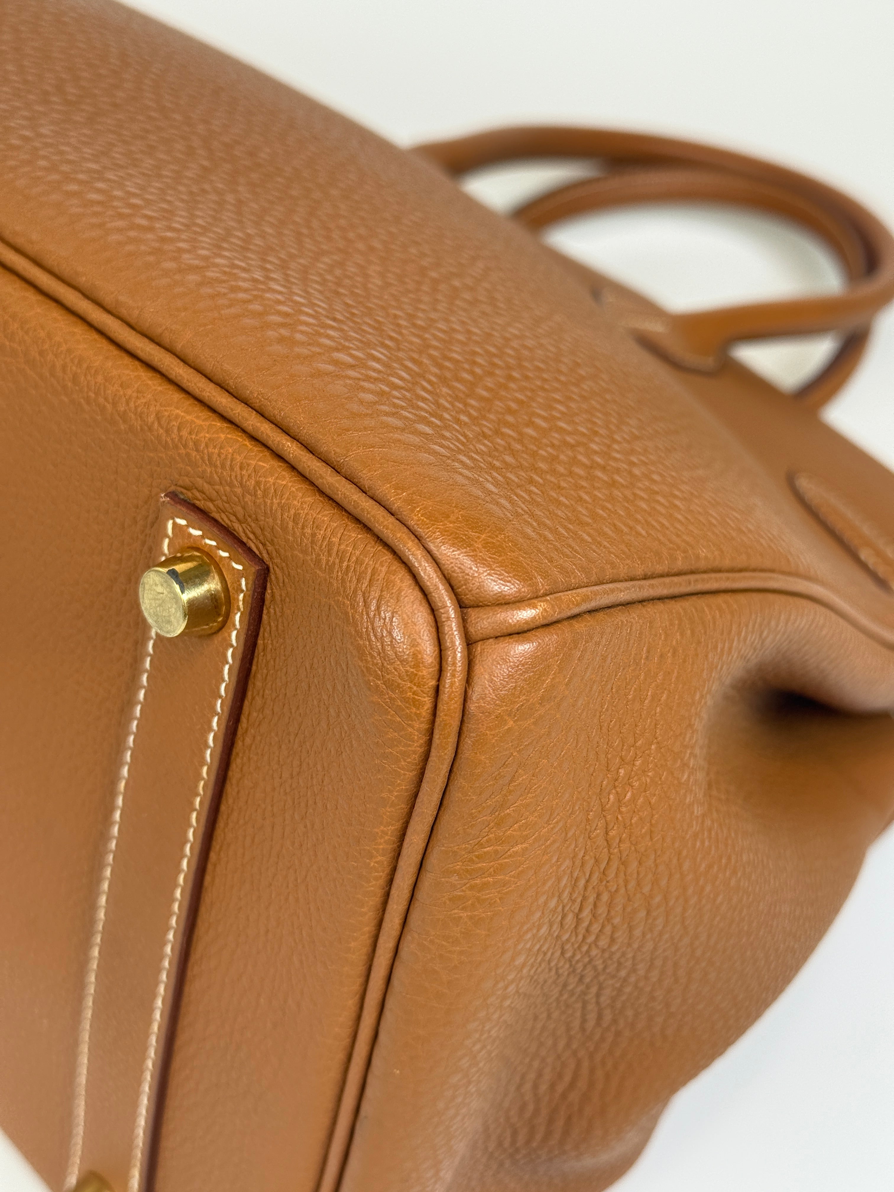 Authentic and preloved Hermès Birkin 35 In Gold Togo Leather With Gold Hardware. 100% Authenticity guarantee