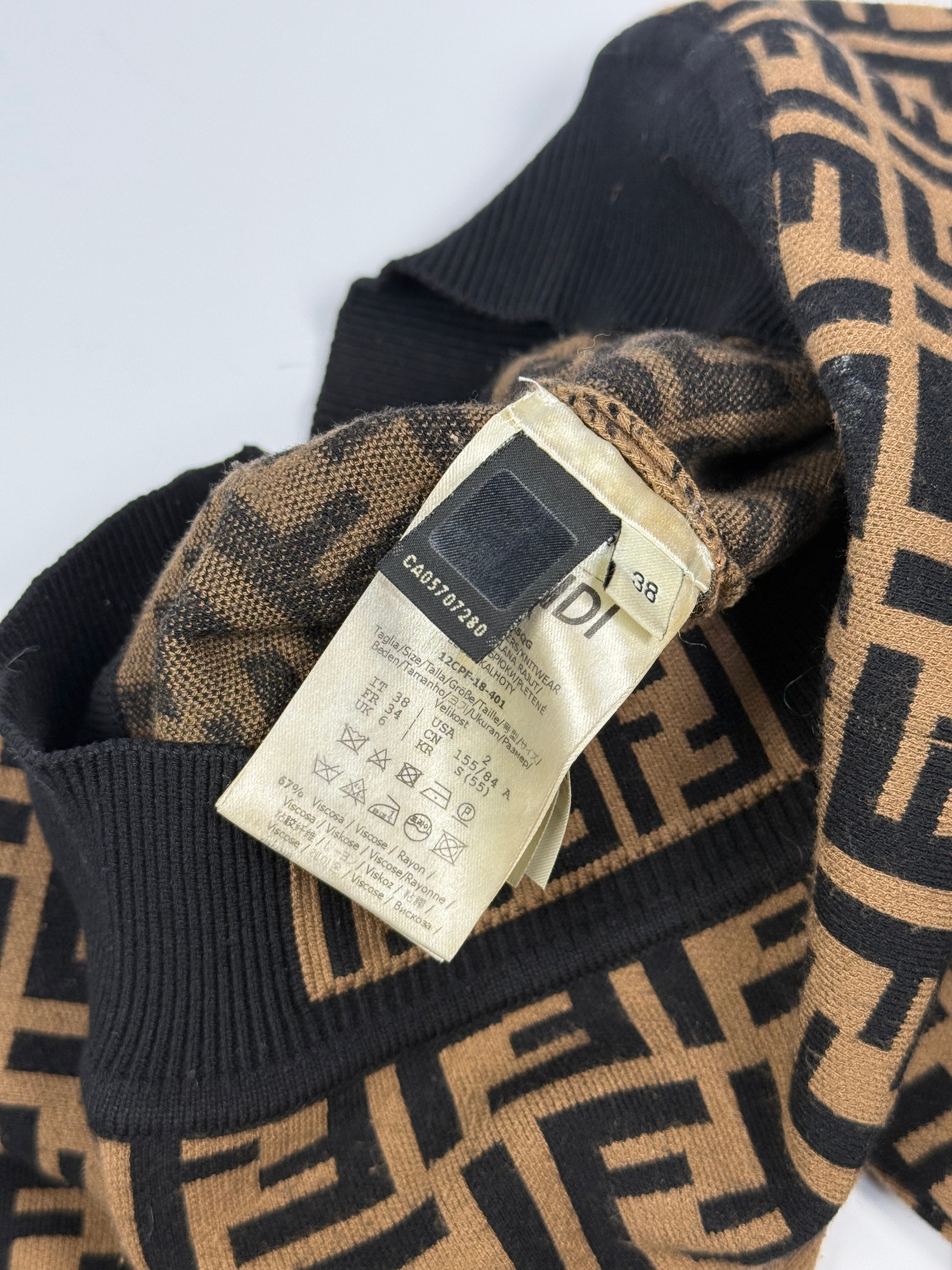 Fendi FF Brow/Black Leggings (Size IT38/UK6) Authentic and preloved. Excellent condition.