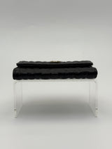 Chanel Classic Black Caviar Camelia Coin Wallet