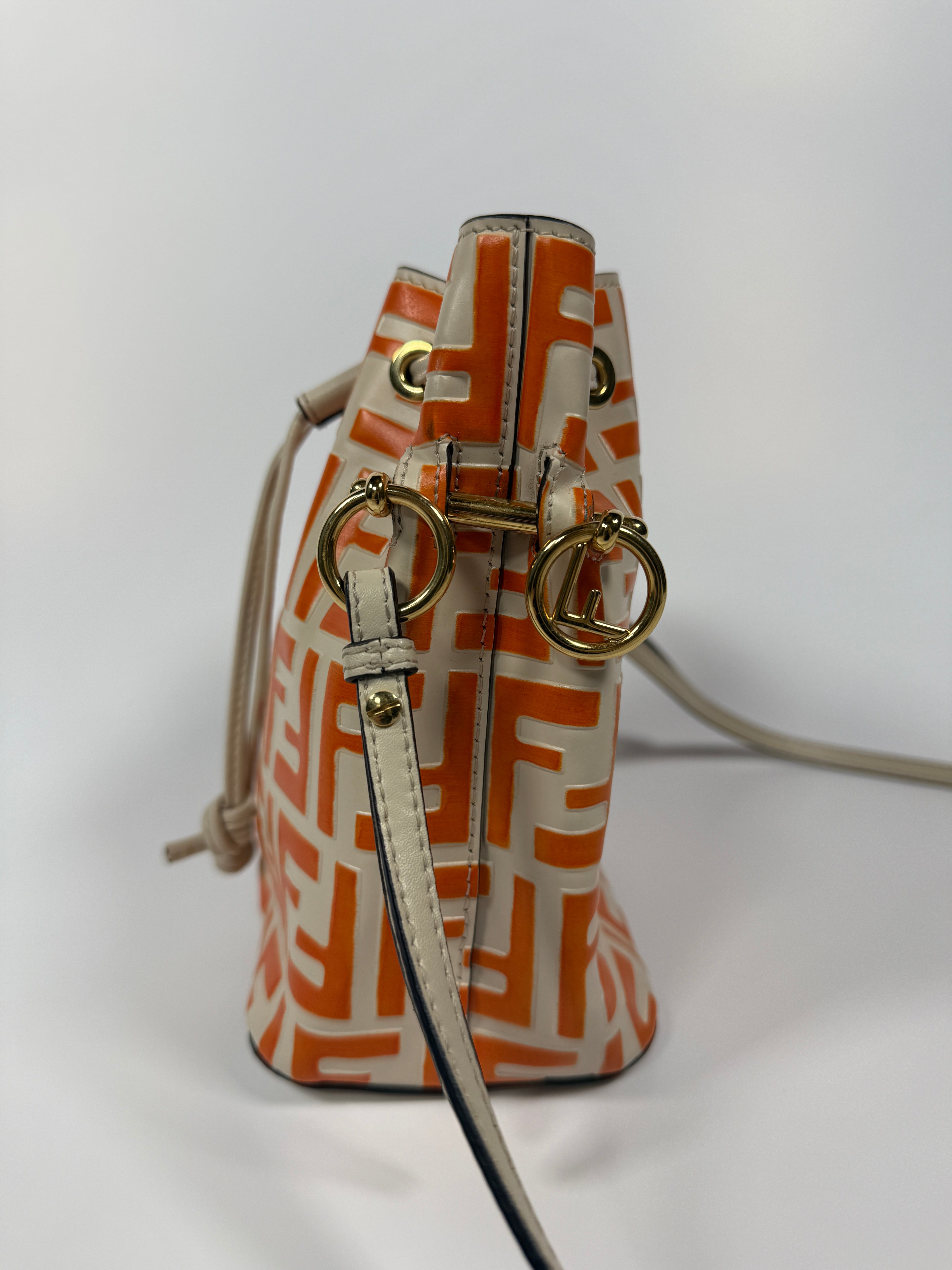 Fendi Mini Mon Tresor Bucket Bag orange