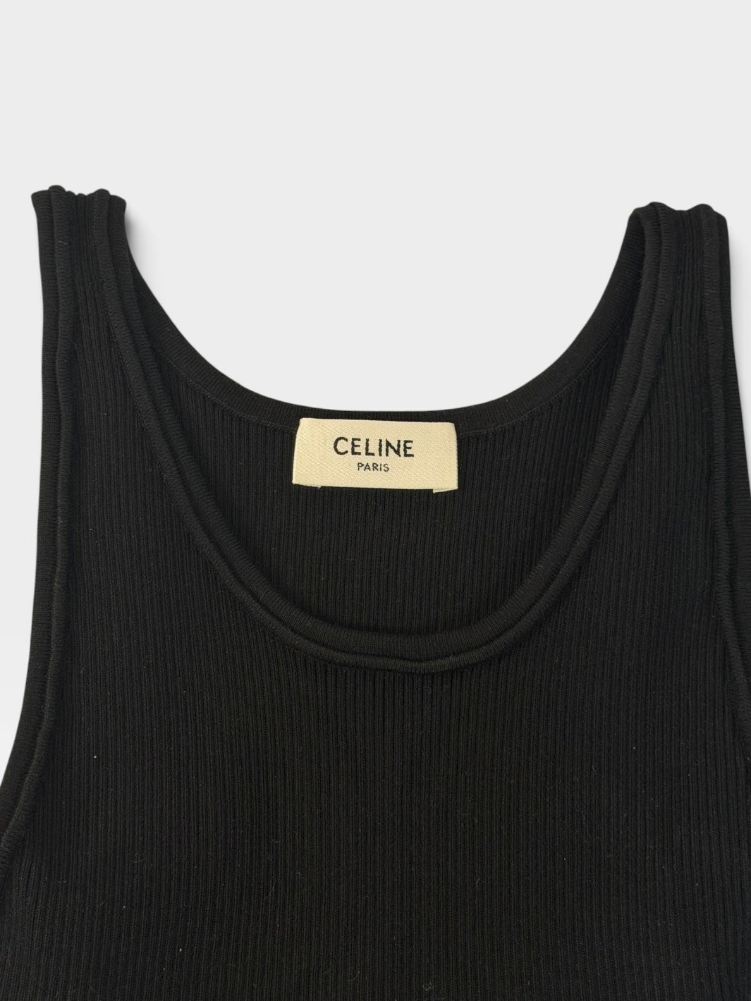 Celine Logo Crop Top (Size S/ UK 8). 100% authentic and preloved in excellent condition
