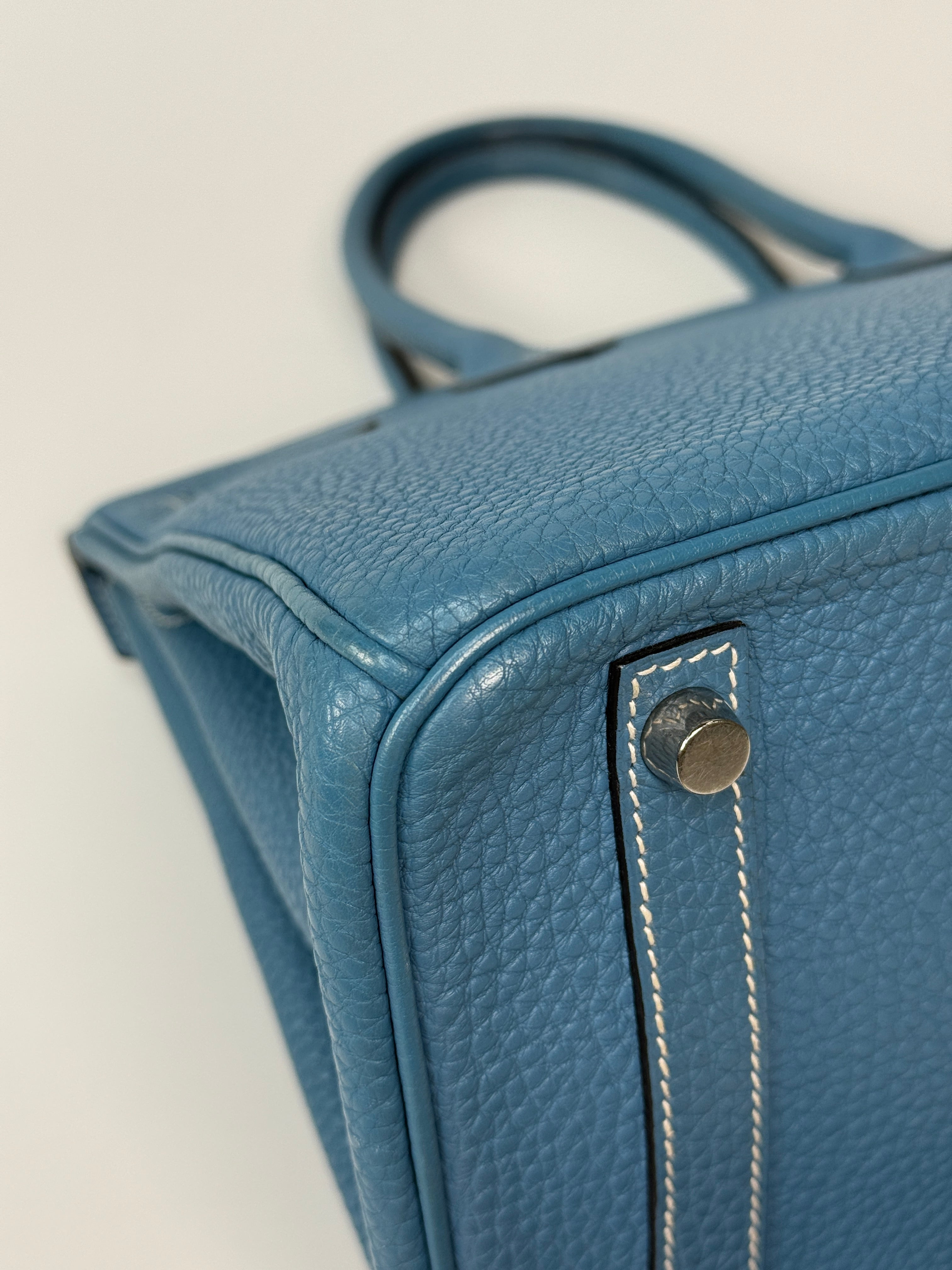 Hermès Birkin 30 In Blue Jean Togo Leather With Palladium Hardware