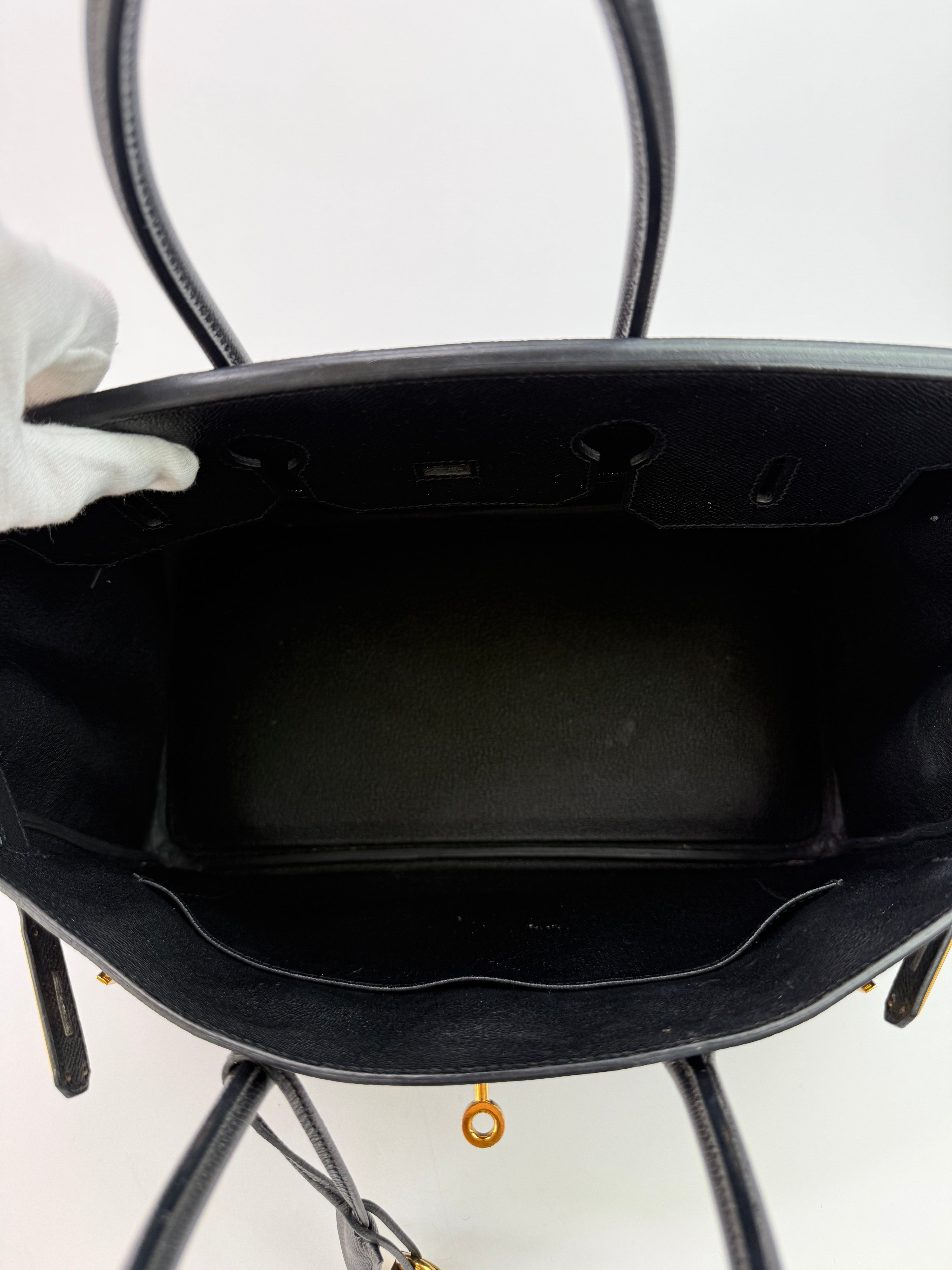 Authentic Pre Loved Hermès Birkin 35 Black Epsom Leather Gold Hardware Excellent Condition